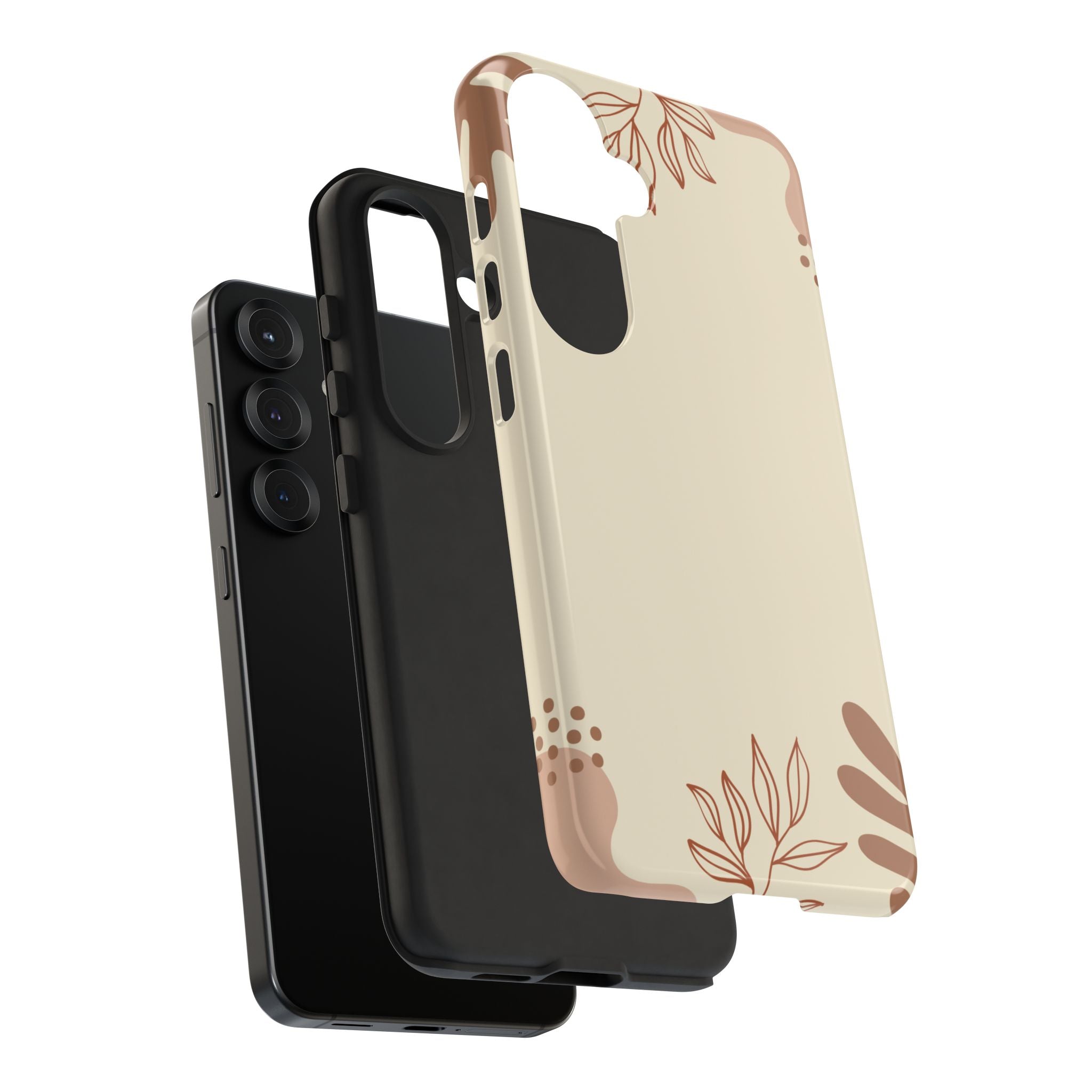 Floral Beige Tough Phone Case