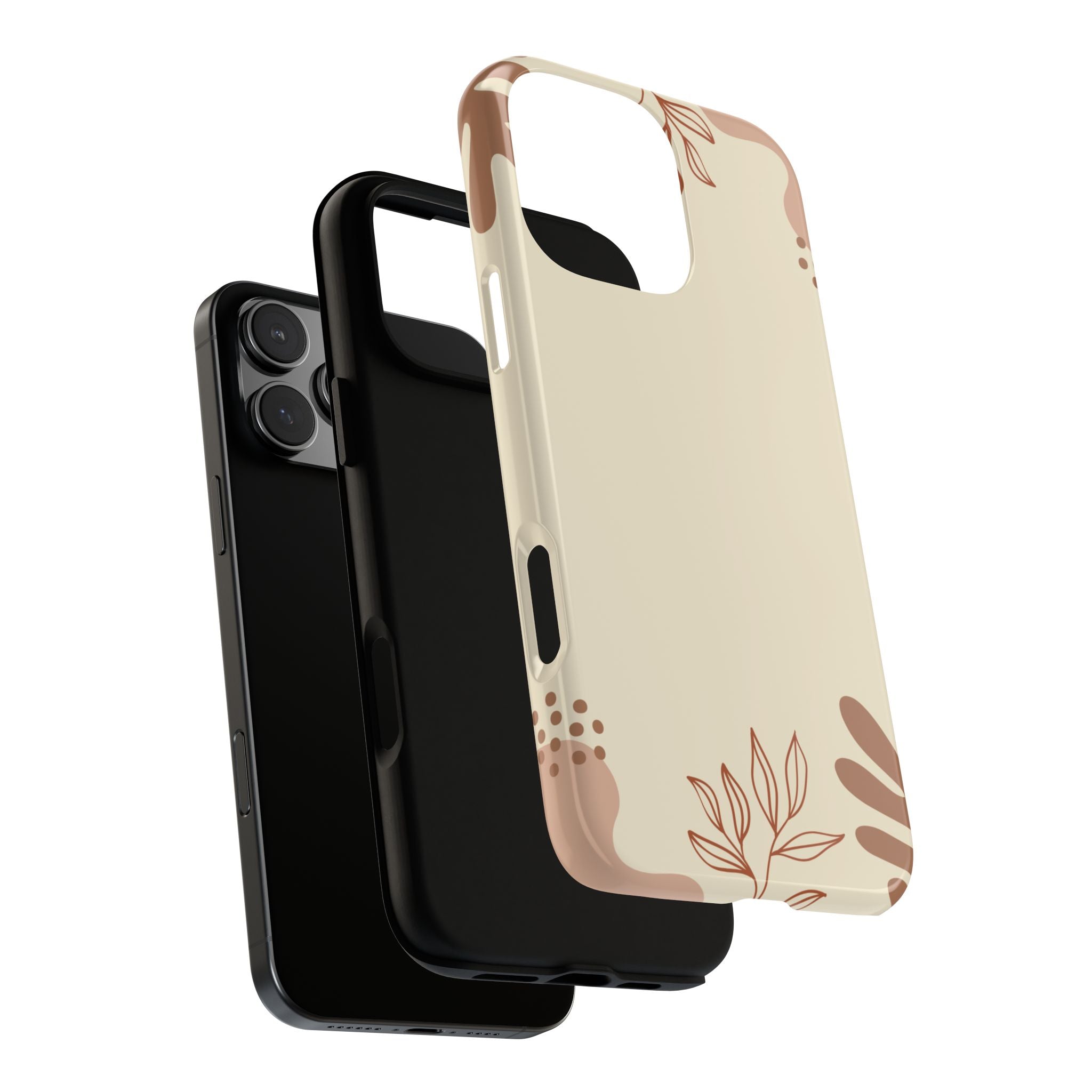 Floral Beige Tough Phone Case