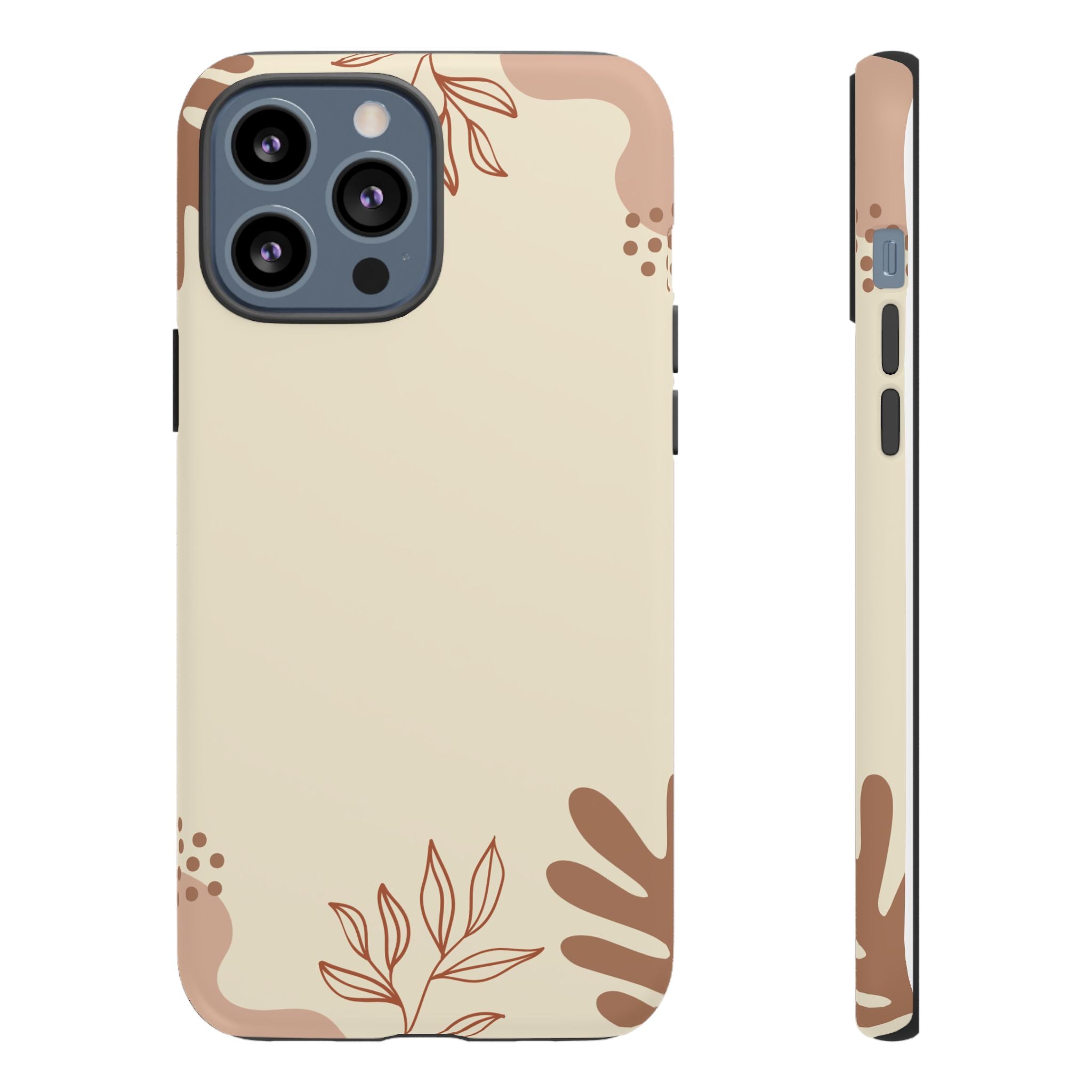 Floral Beige Tough Phone Case