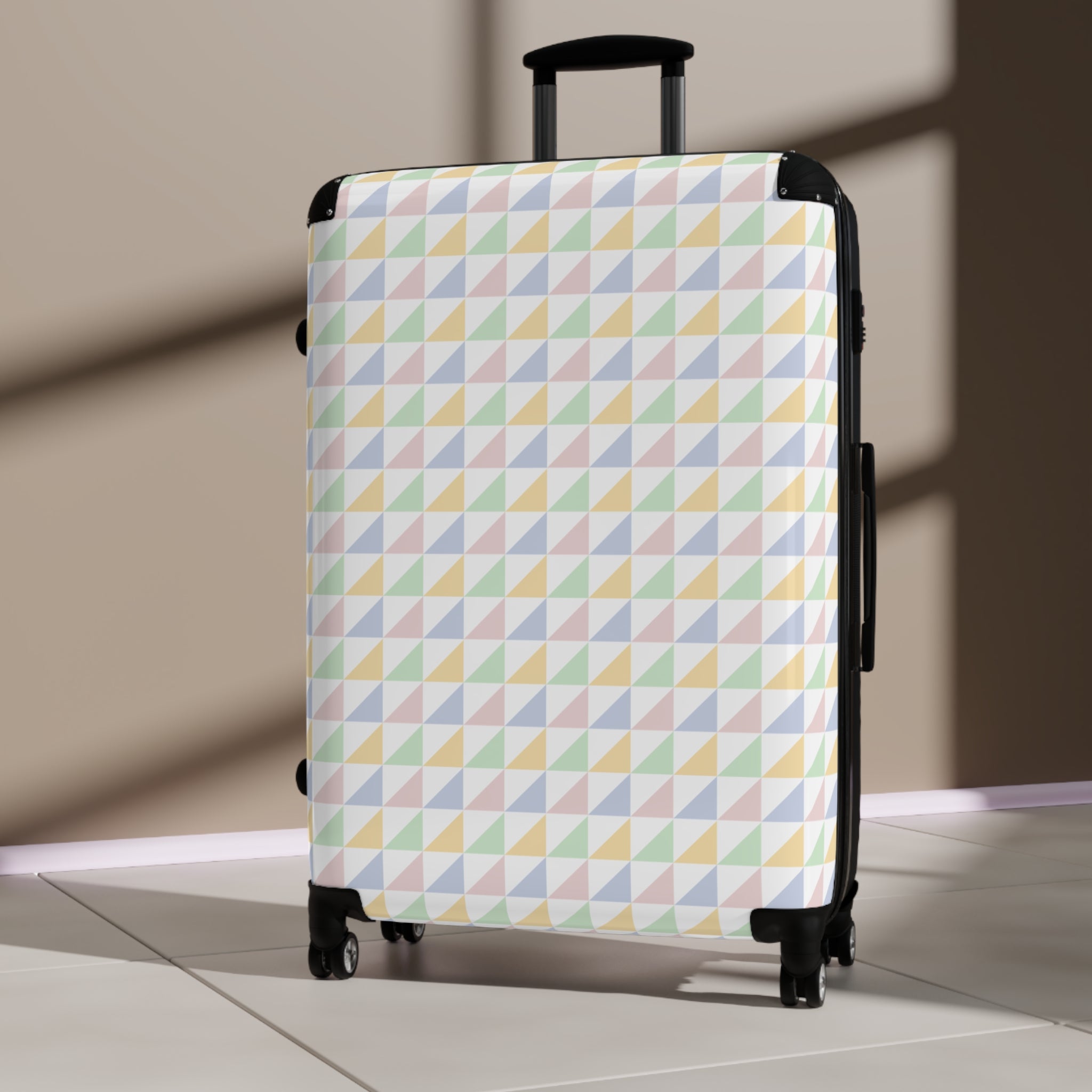 Geometric Pattern Suitcase