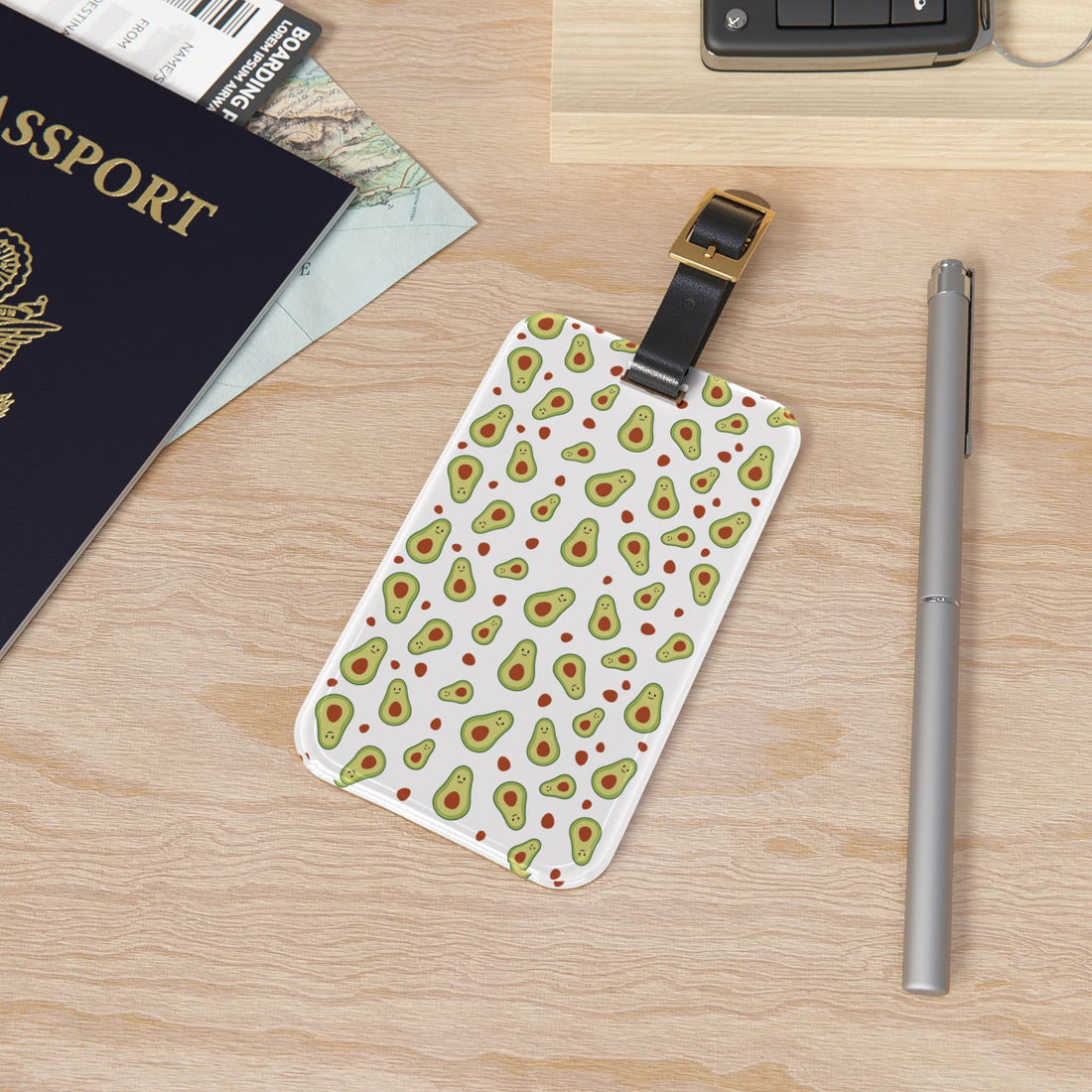 Avocado Print Luggage Tag