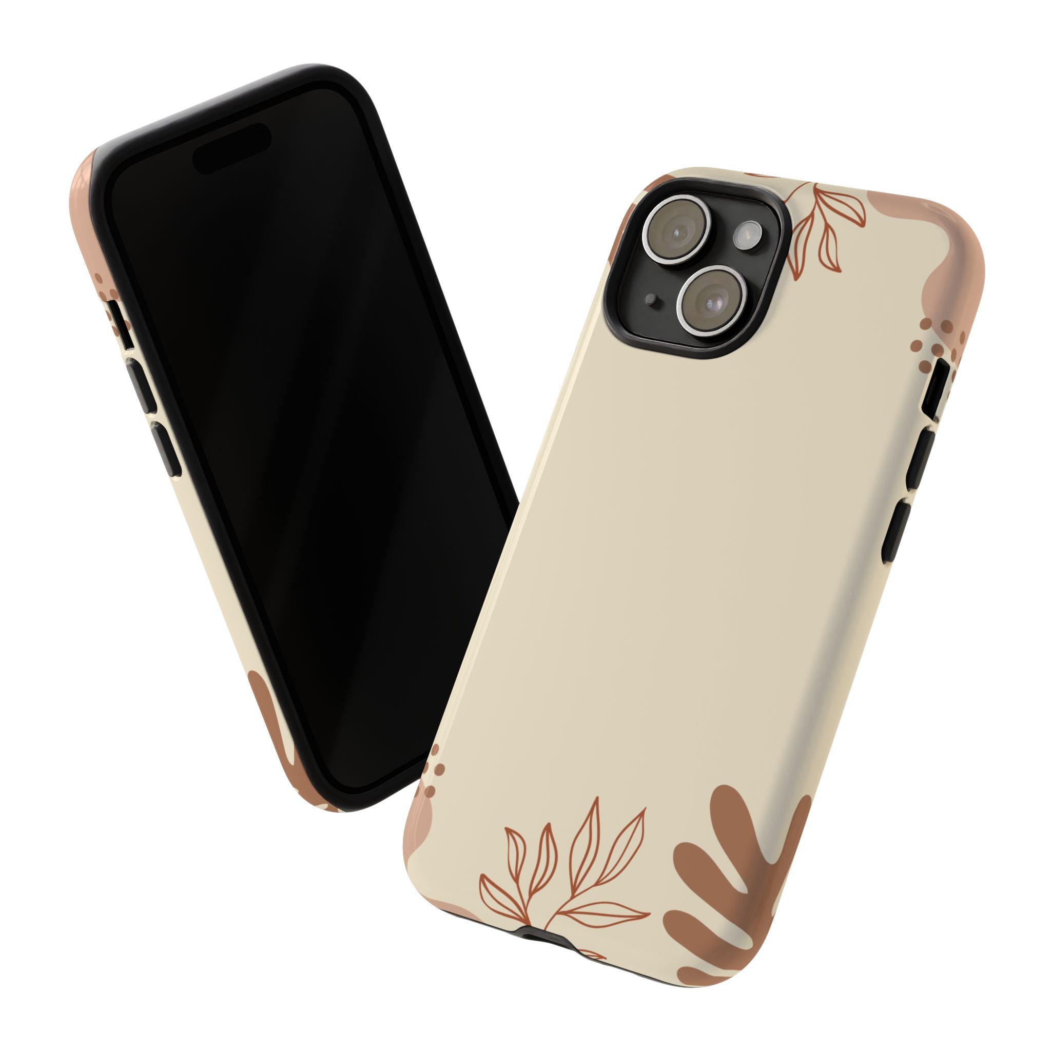 Floral Beige Tough Phone Case
