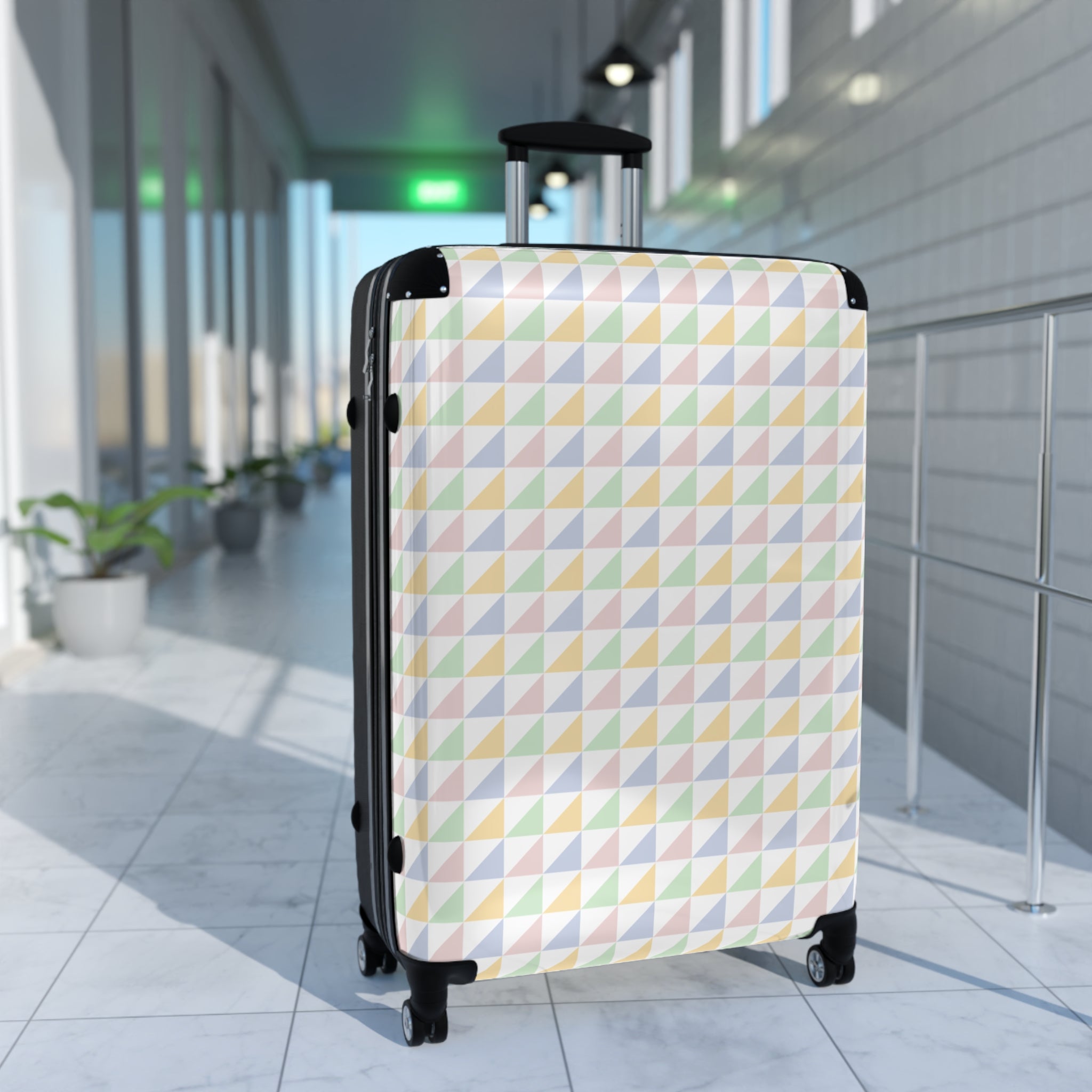 Geometric Pattern Suitcase
