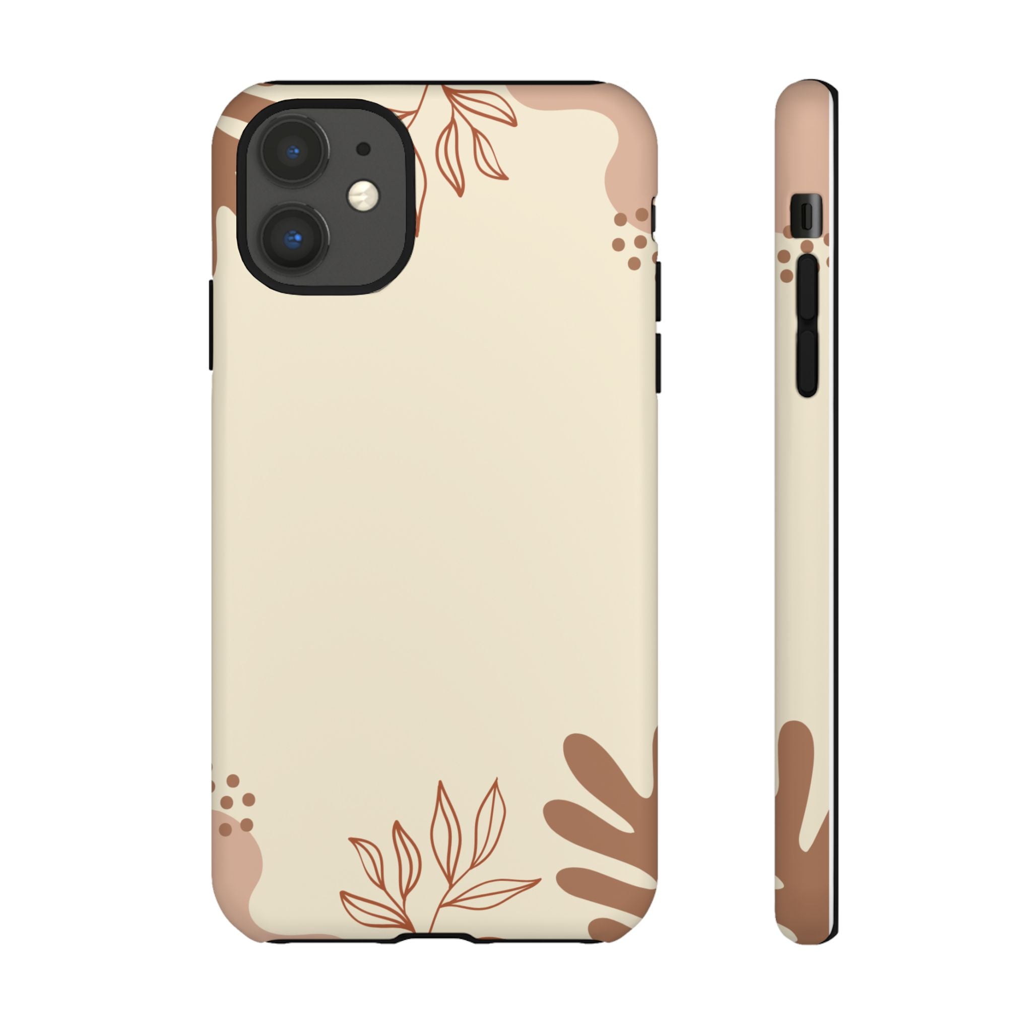 Floral Beige Tough Phone Case