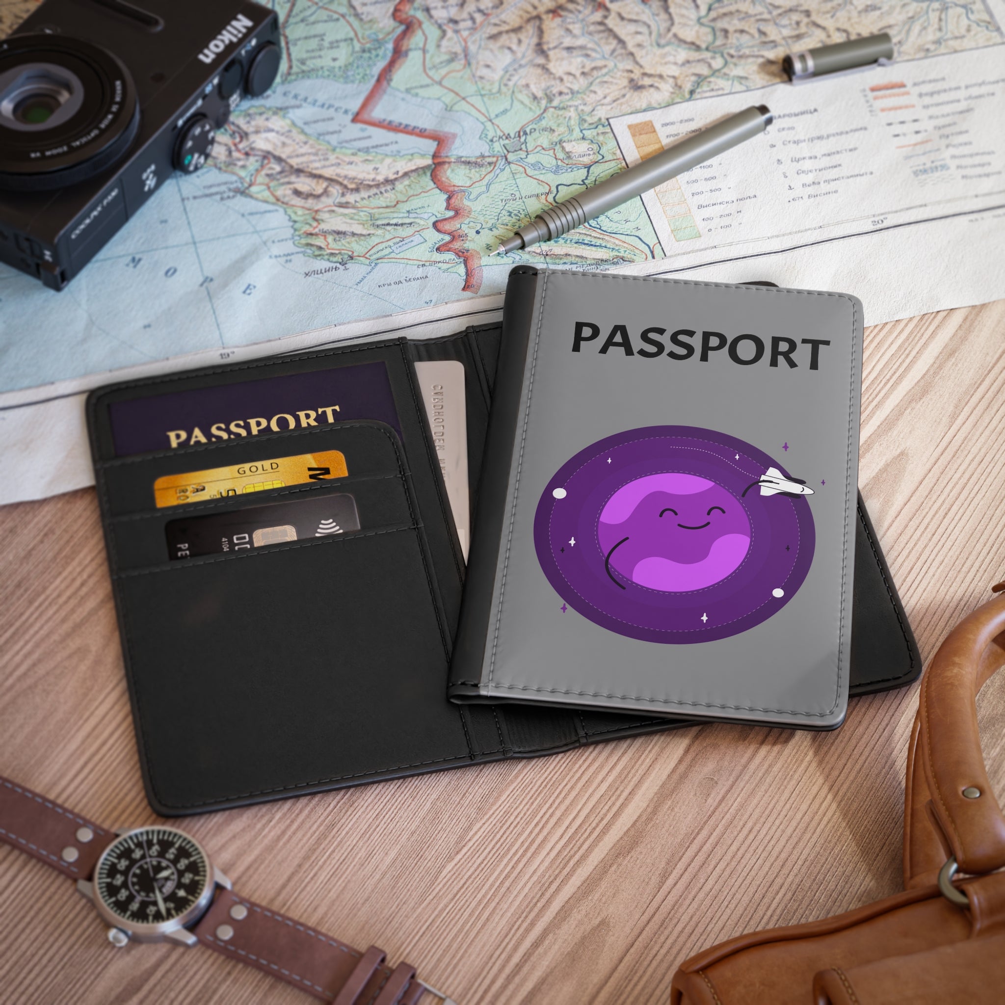 Cute Galaxy Passport Cover for Travelers