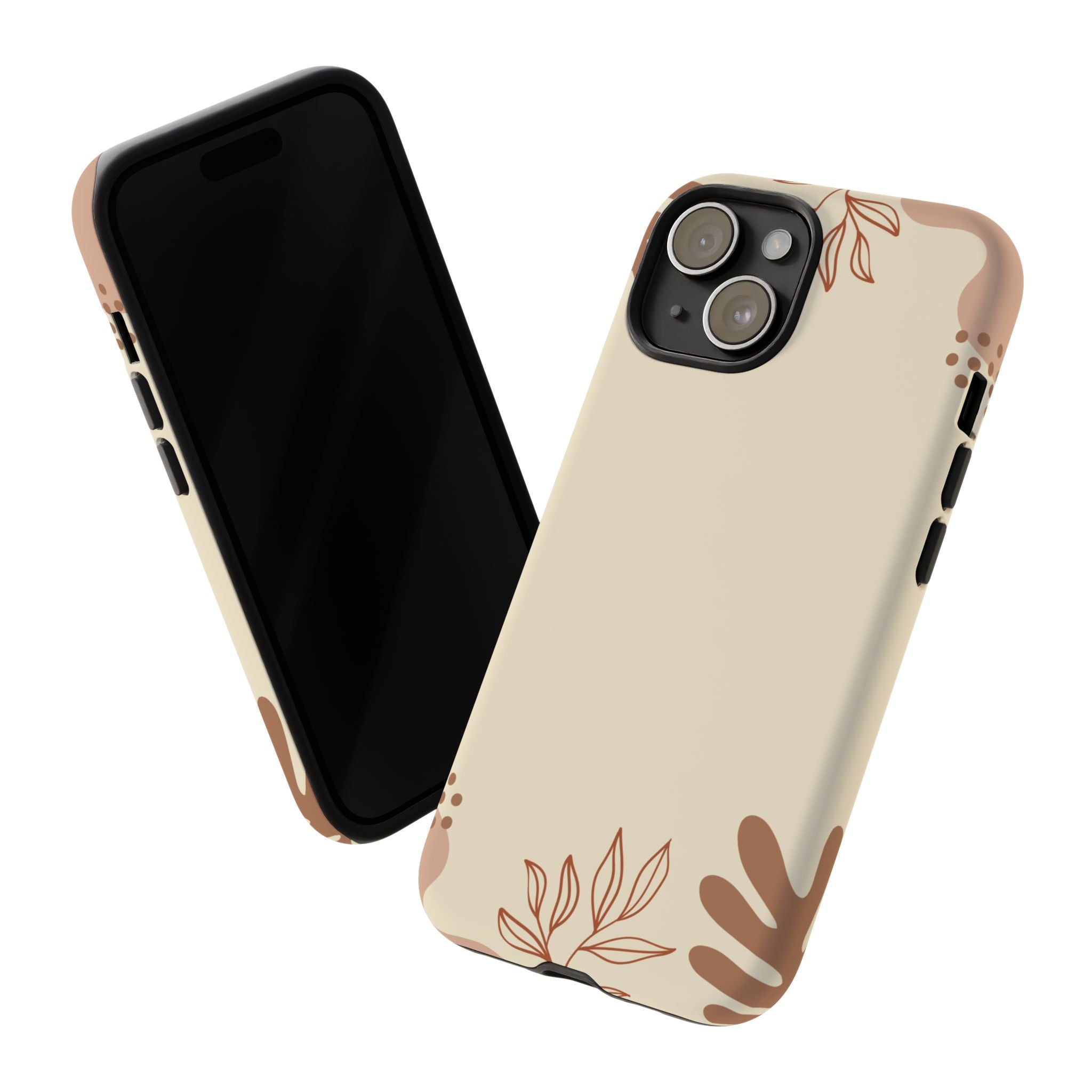 Floral Beige Tough Phone Case