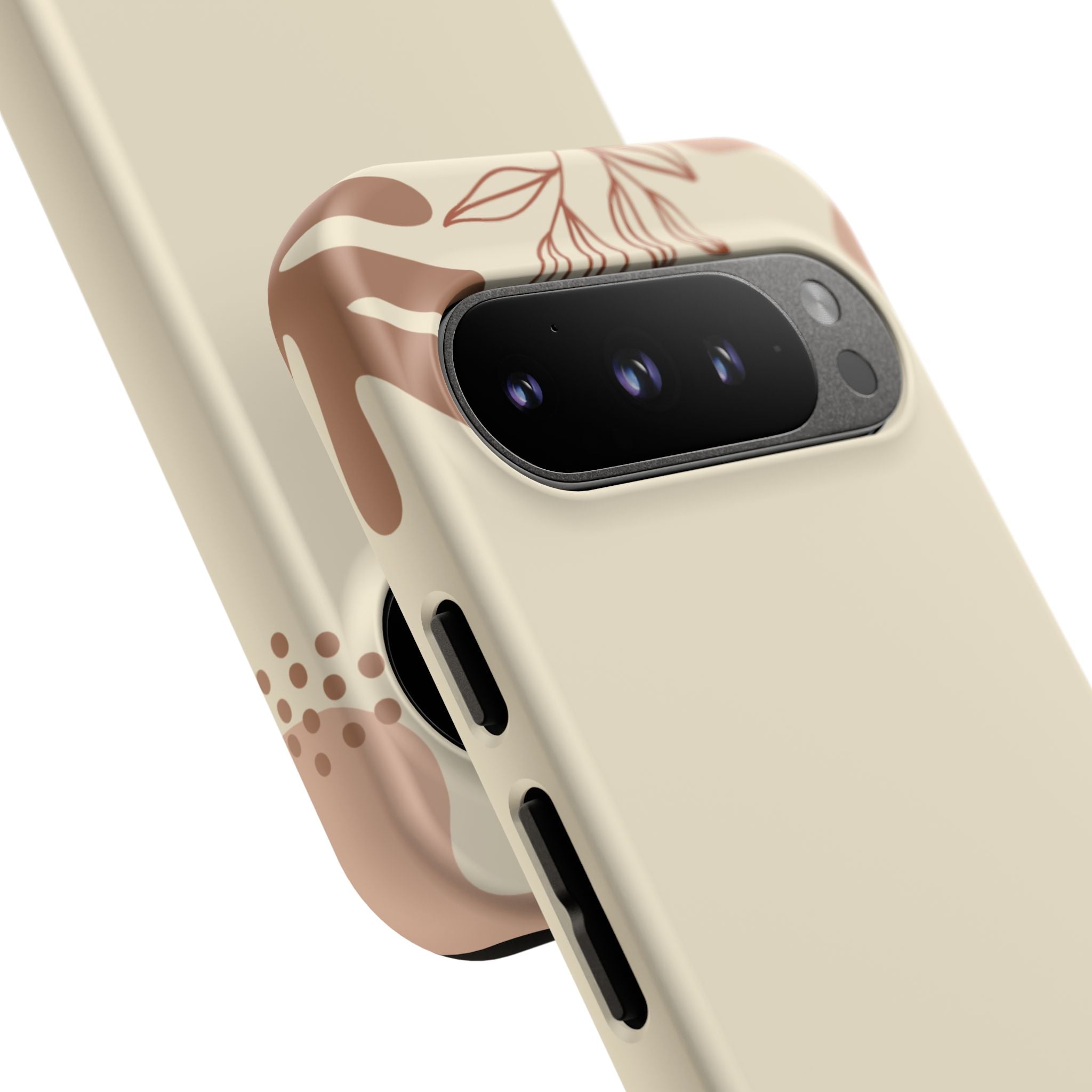 Floral Beige Tough Phone Case