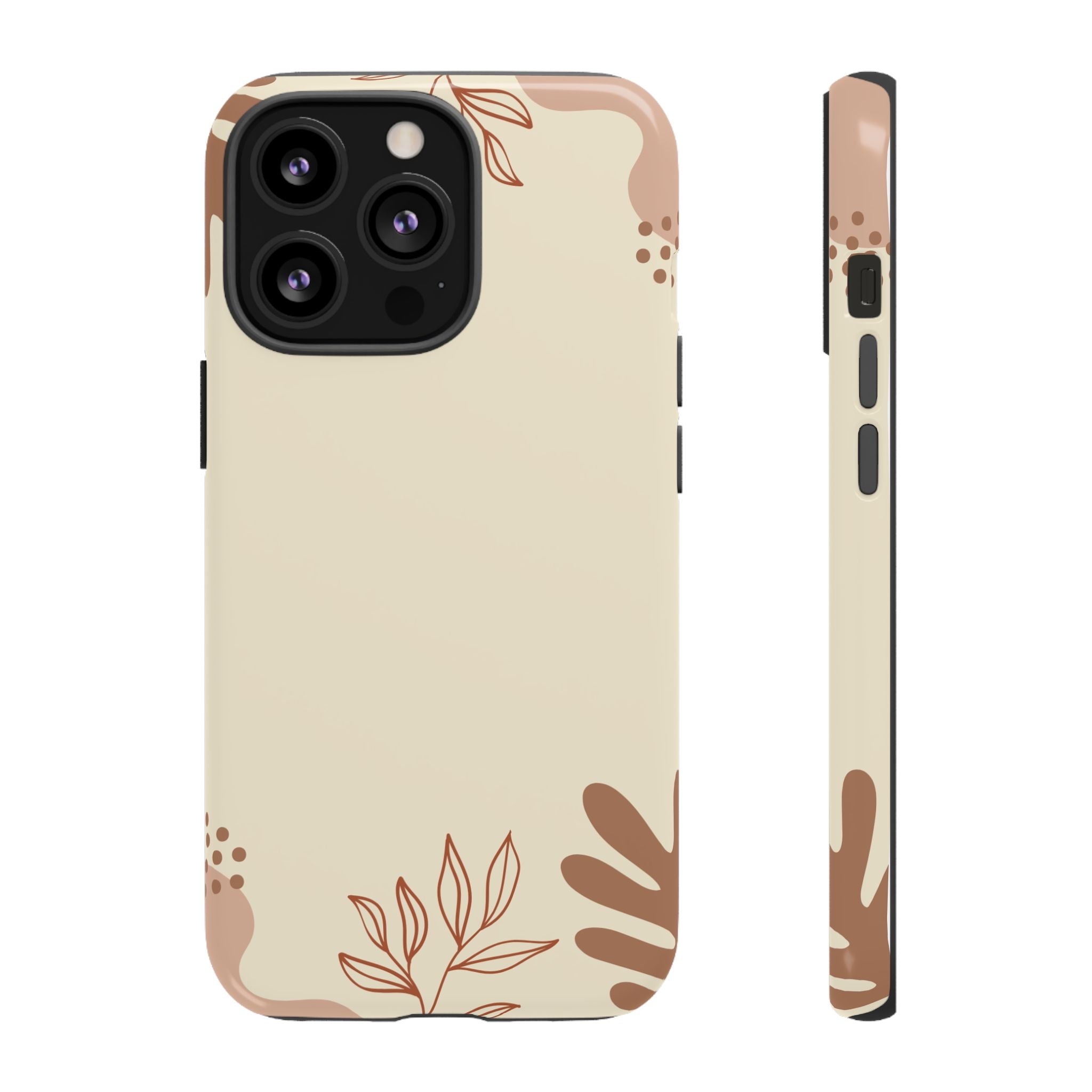 Floral Beige Tough Phone Case