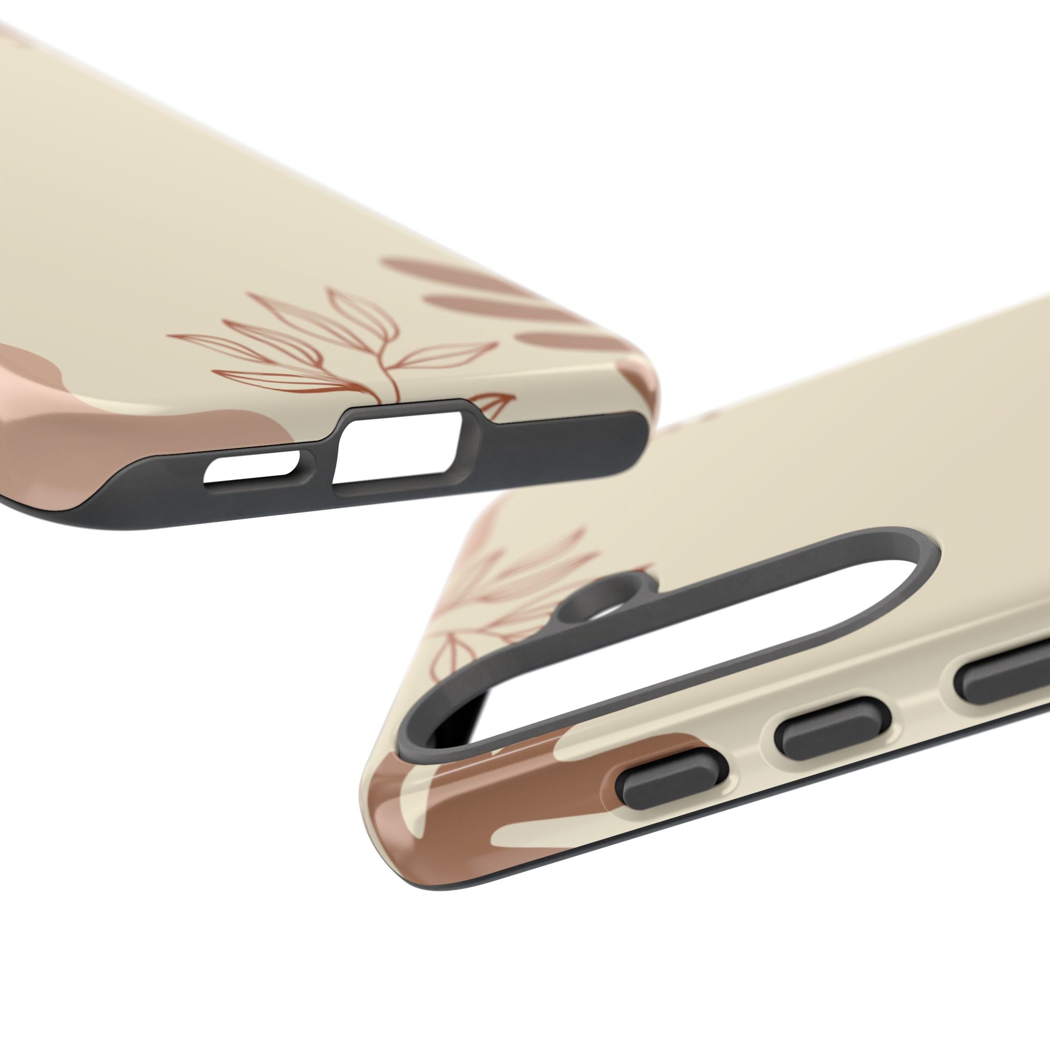 Floral Beige Tough Phone Case