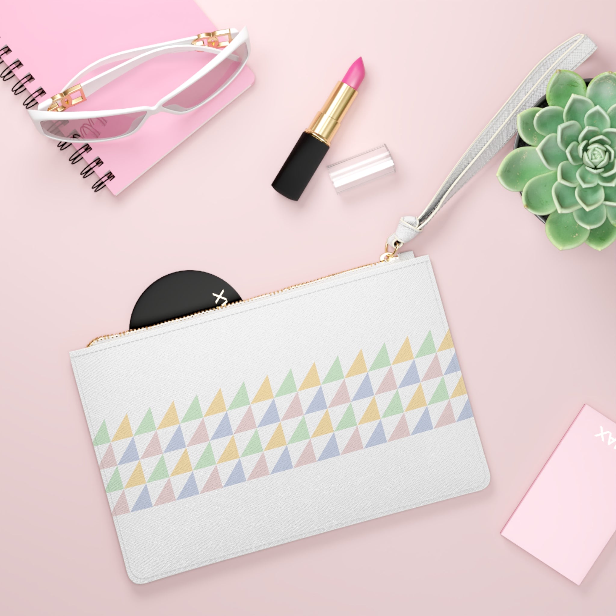 Coloured Mini Geometric Clutch Bag