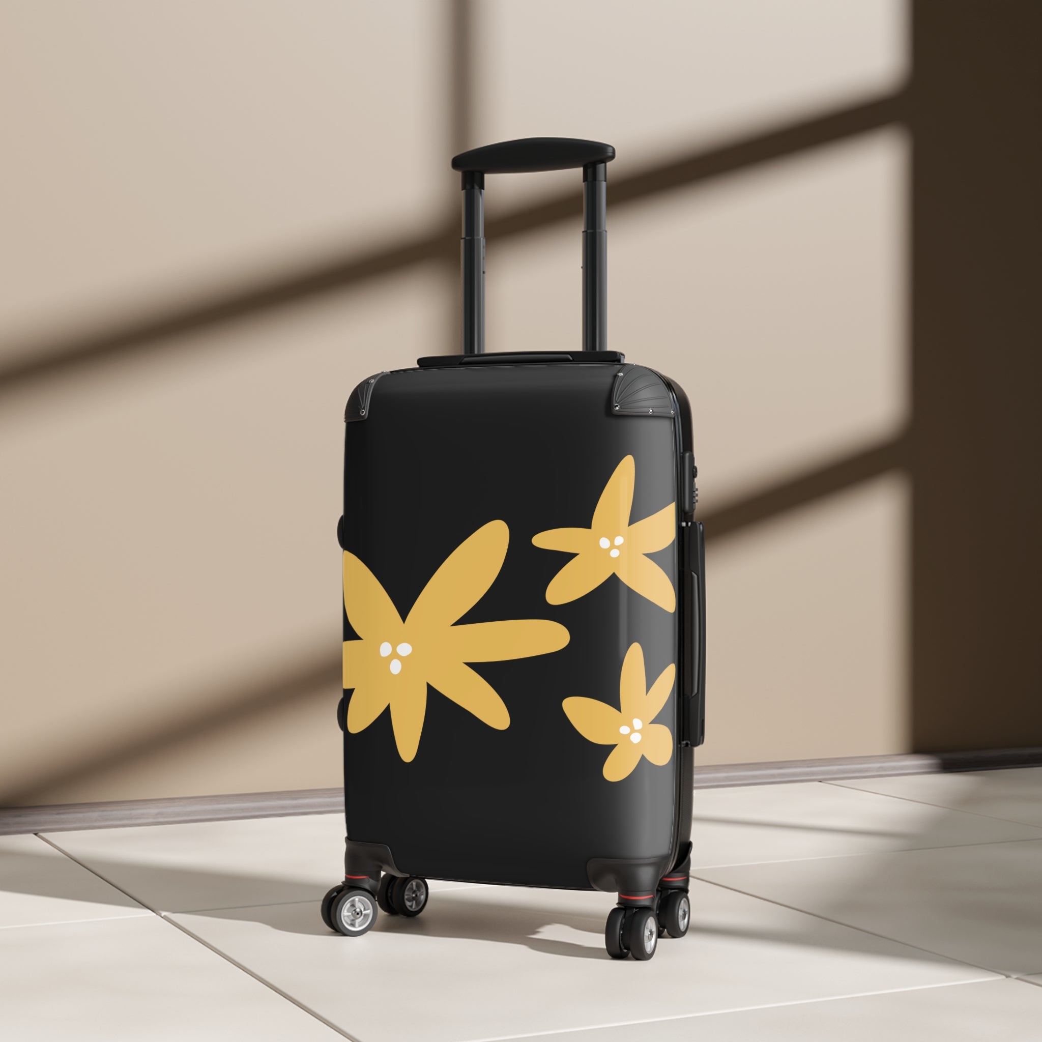 Floral Travel Suitcase - Eco-Friendly Luggage