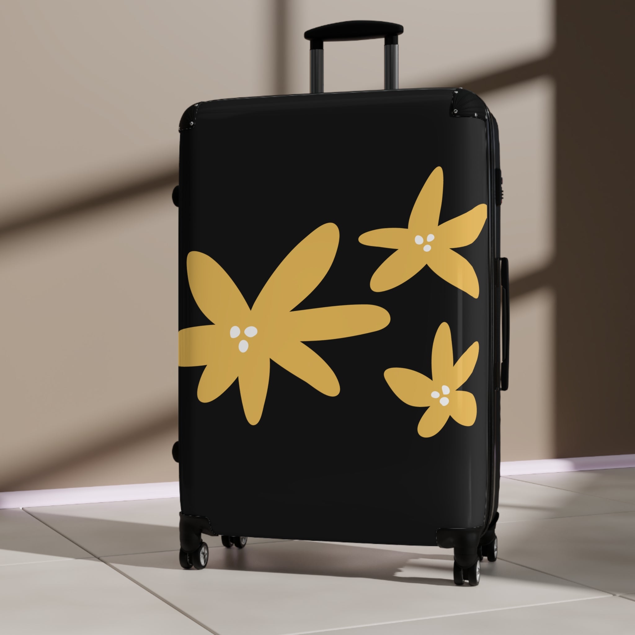Floral Travel Suitcase - Eco-Friendly Luggage