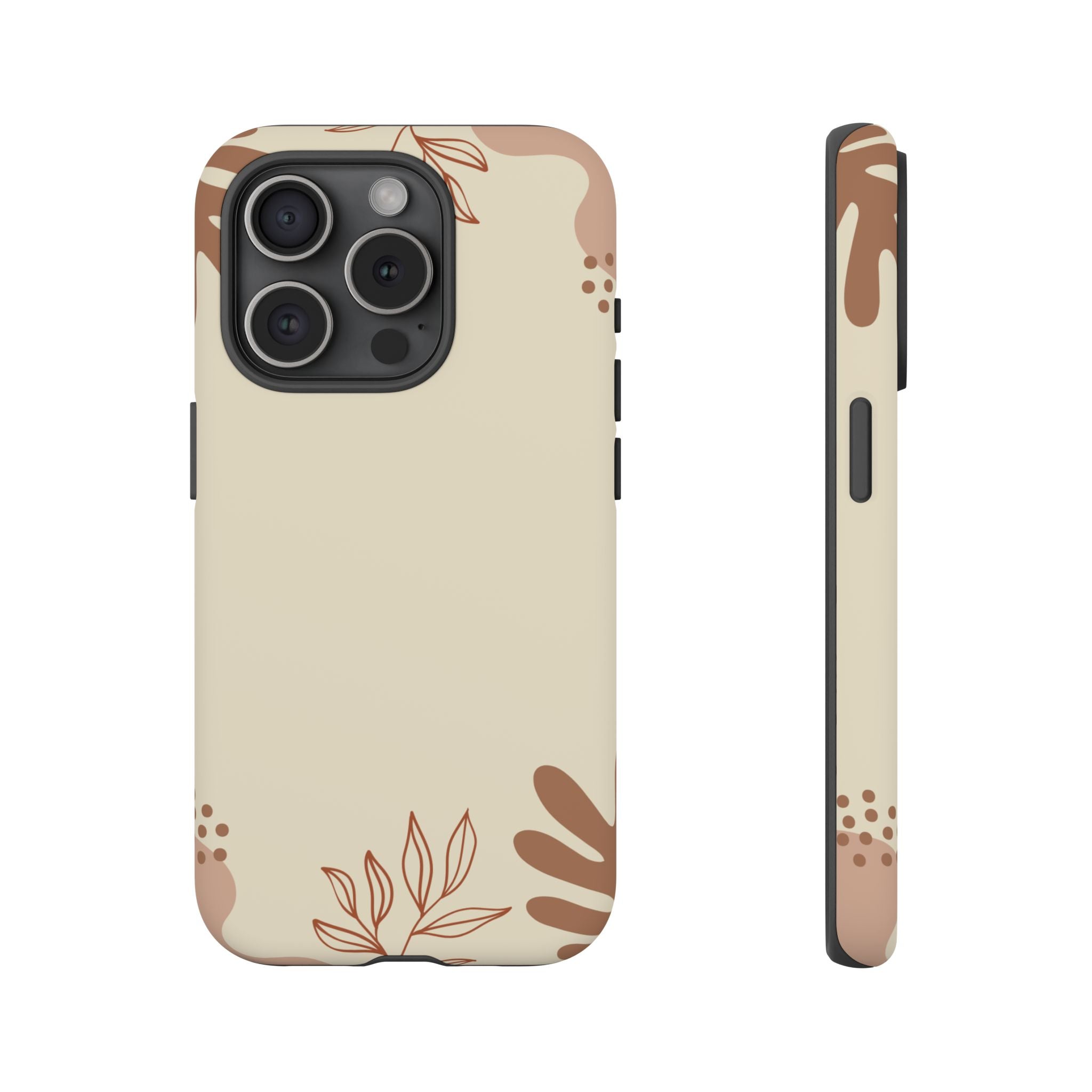 Floral Beige Tough Phone Case