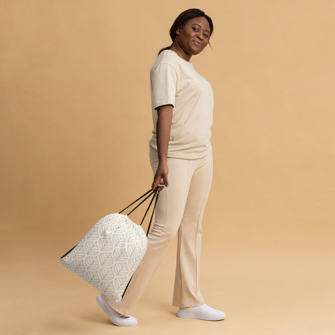 Golden Leaf Drawstring bag