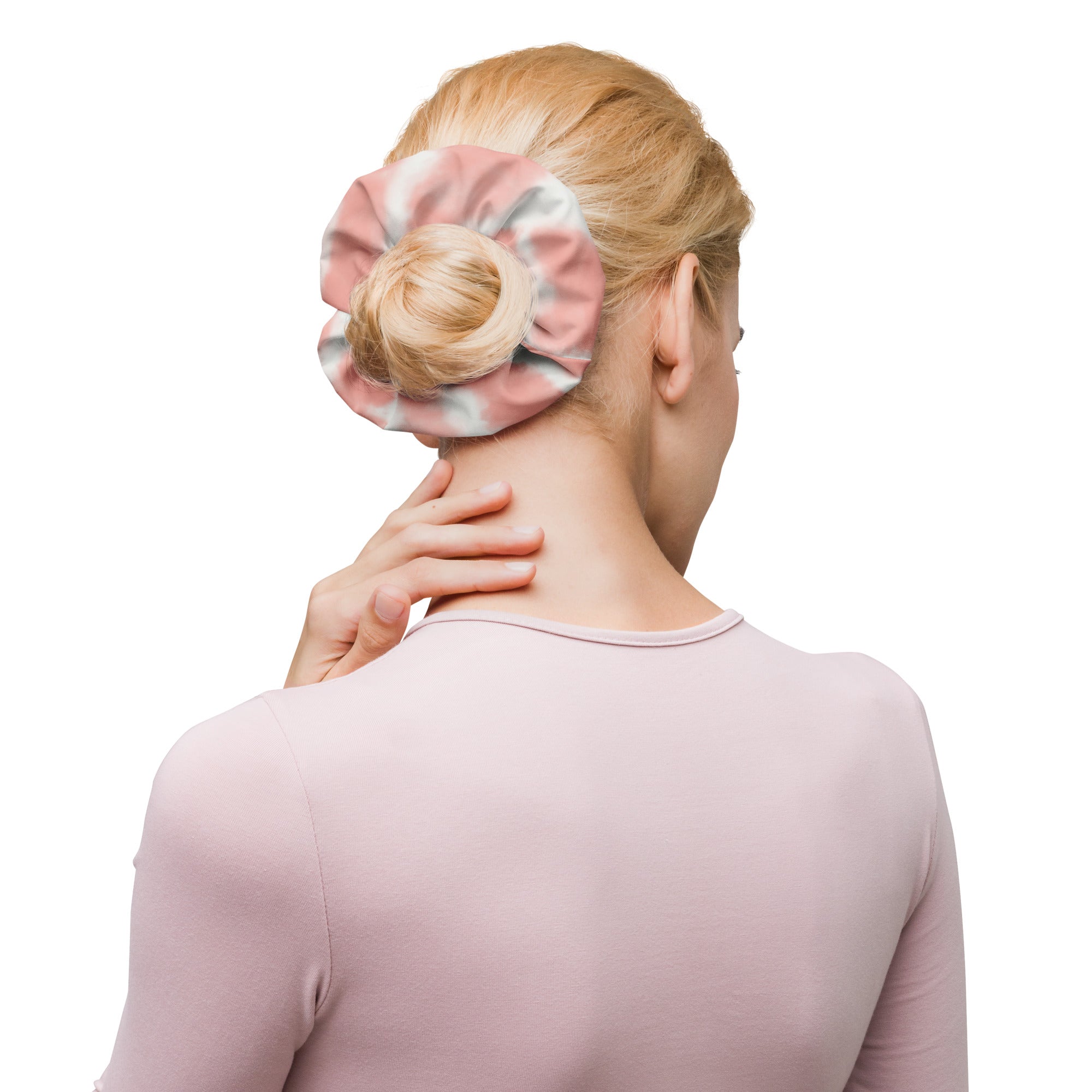 Pink Tie-dye Recycled Scrunchie