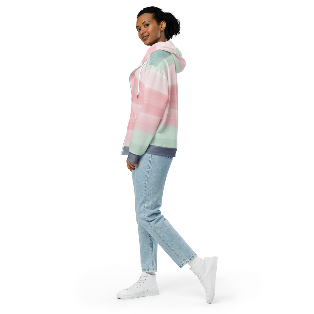 M Pink Unisex zip hoodie