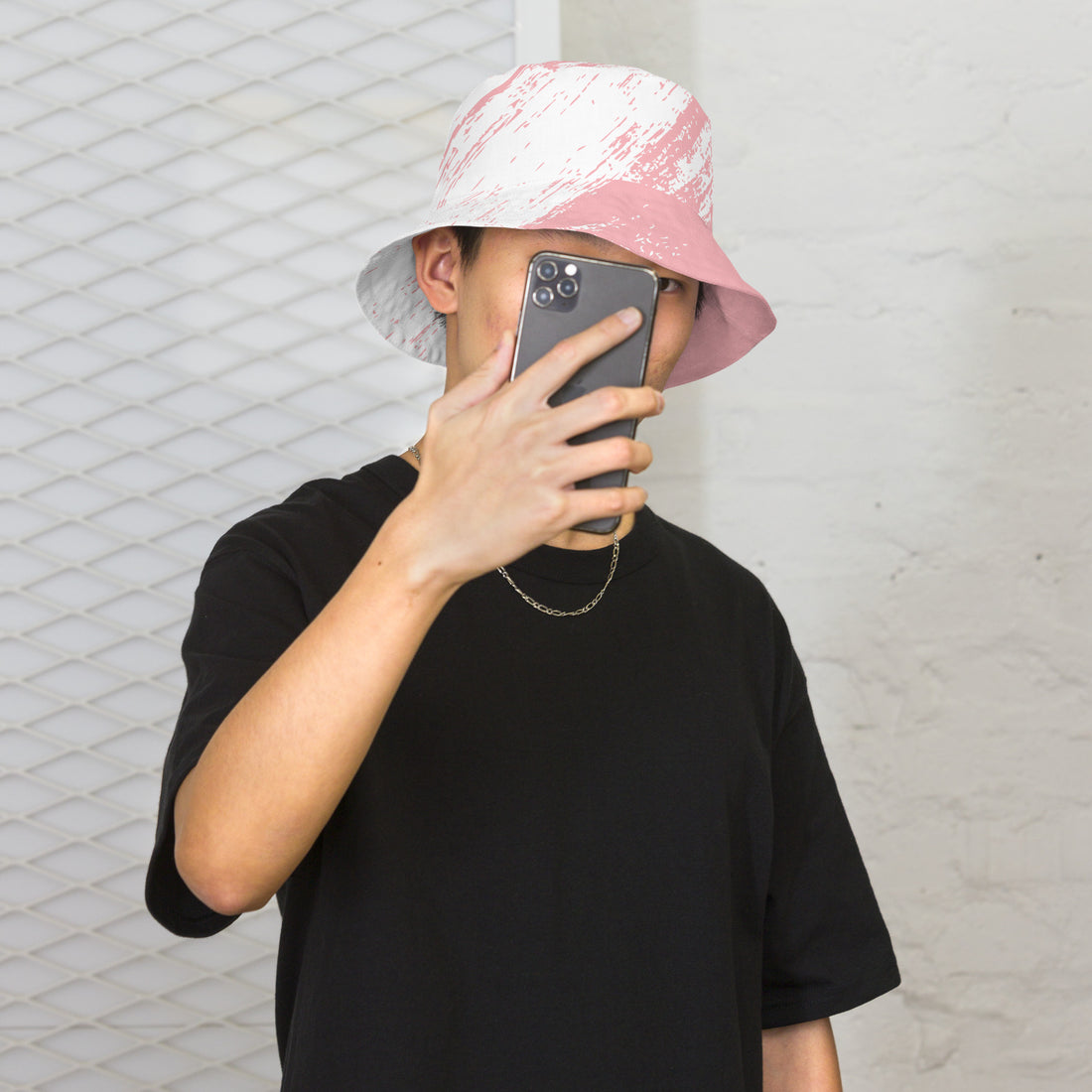 Pink Tie-dye Reversible bucket hat