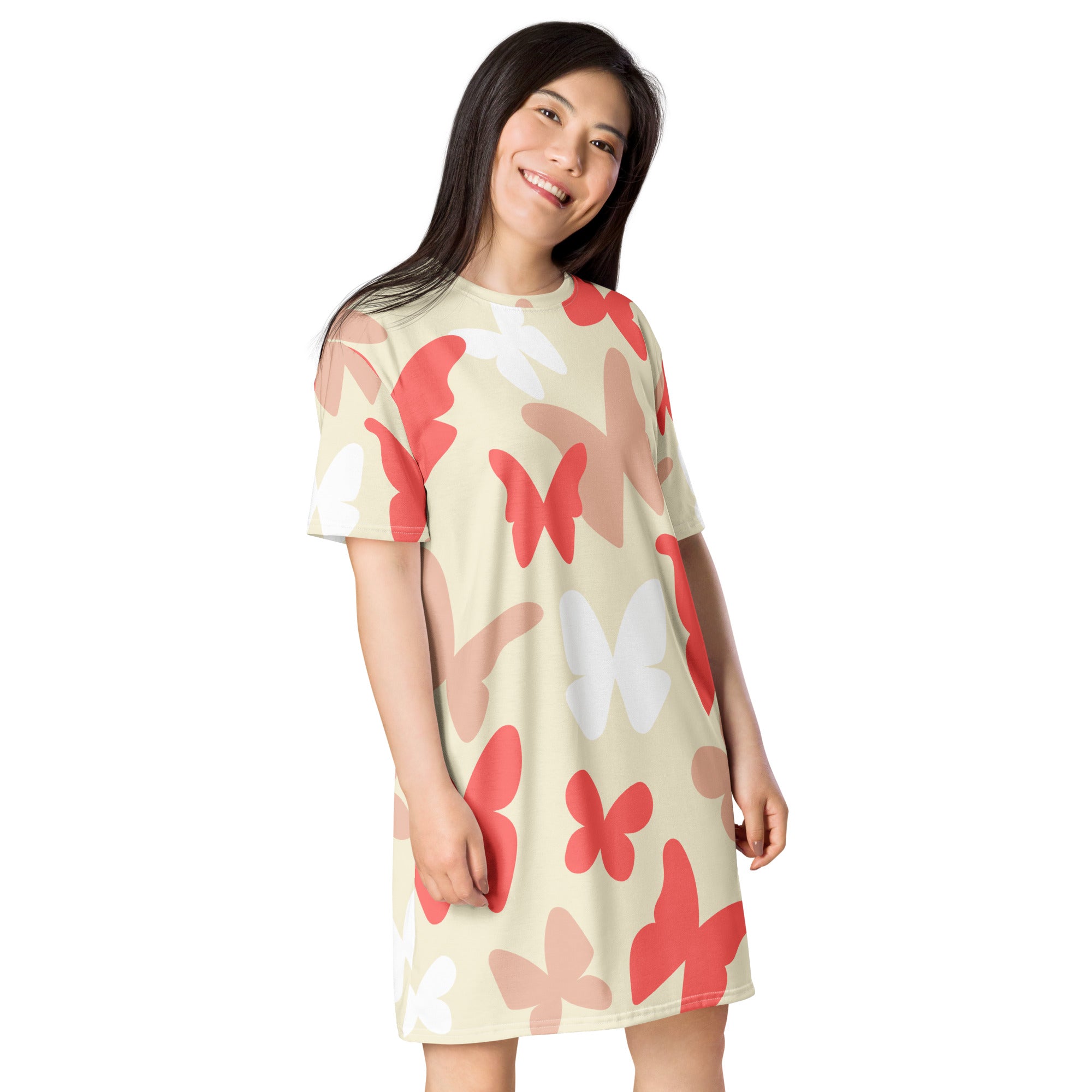 Butterfly Print T-shirt dress