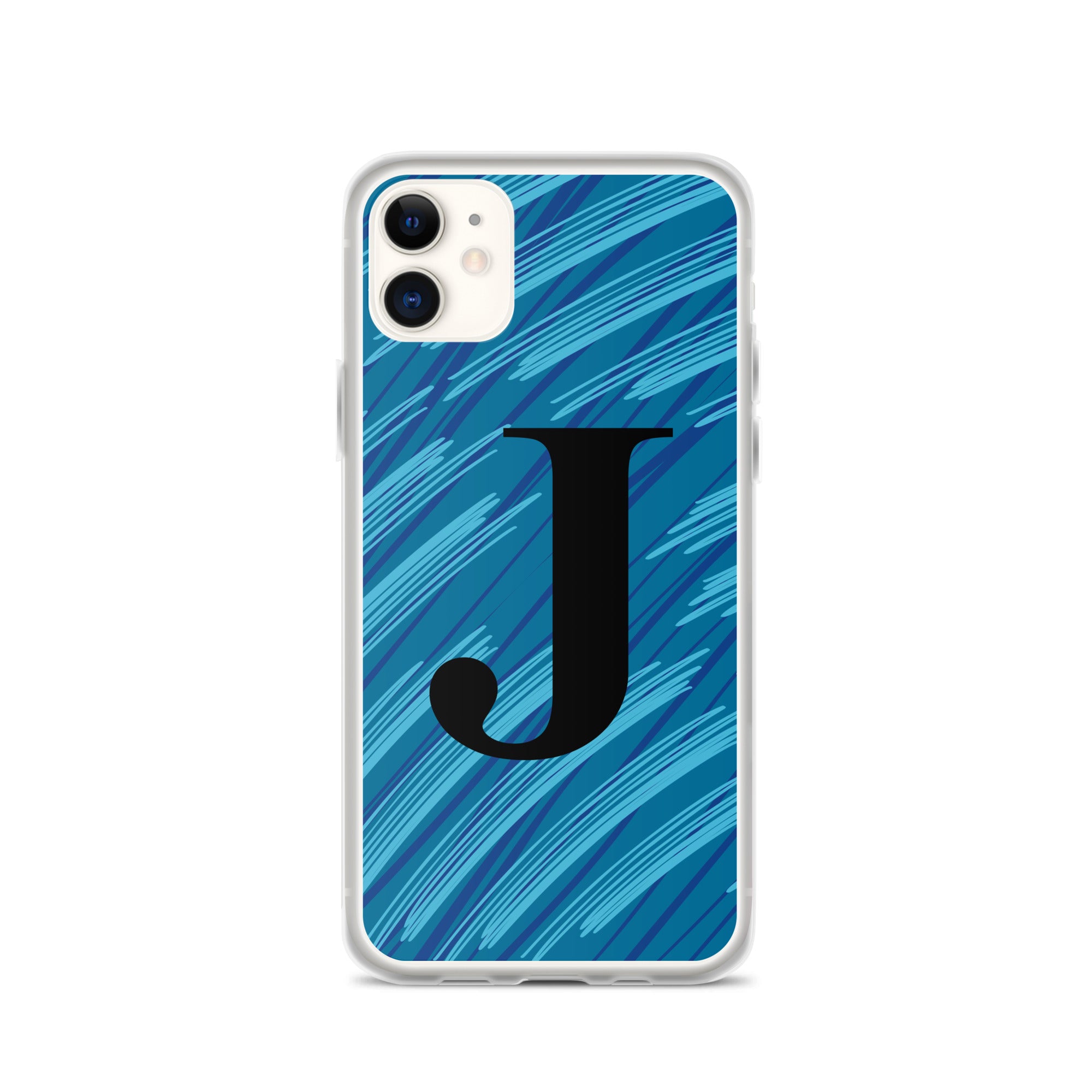 J- Light Blue Scratch Clear Case for iPhone®