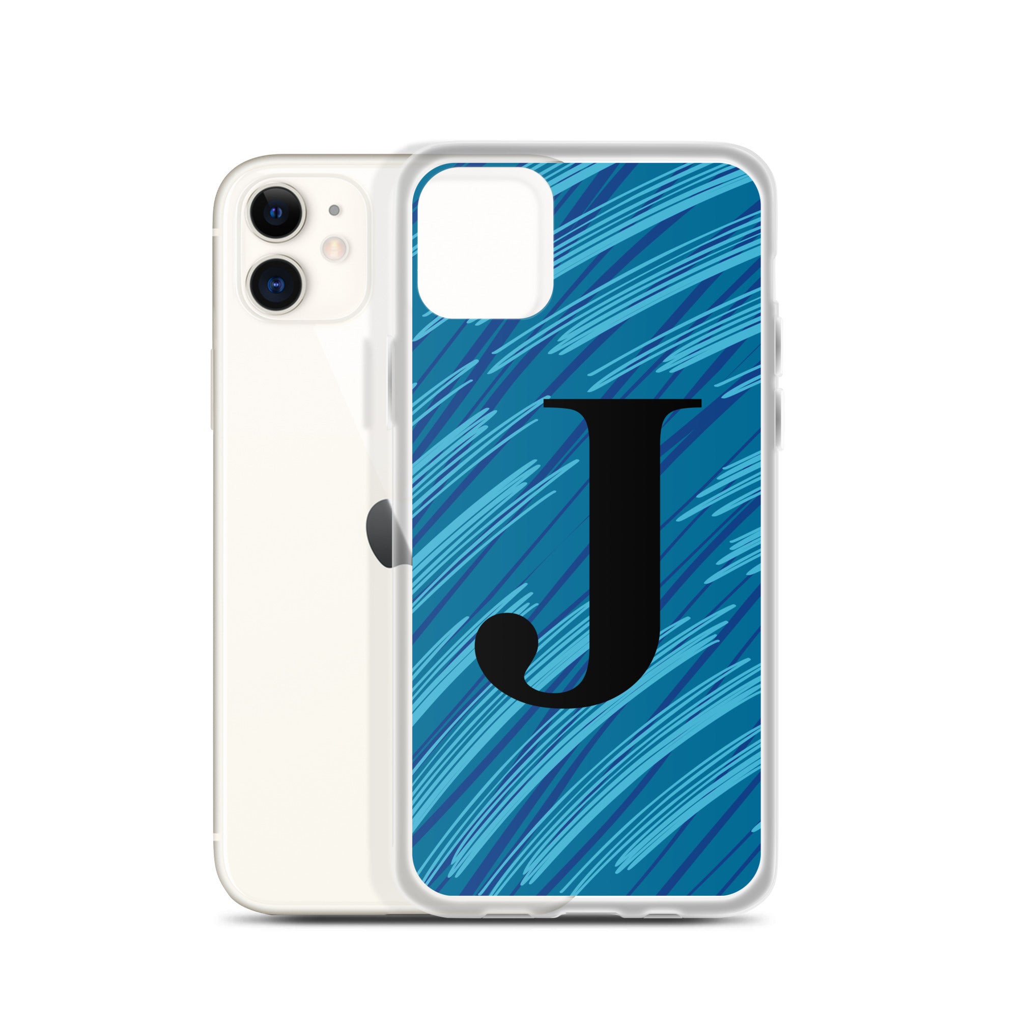 J- Light Blue Scratch Clear Case for iPhone®