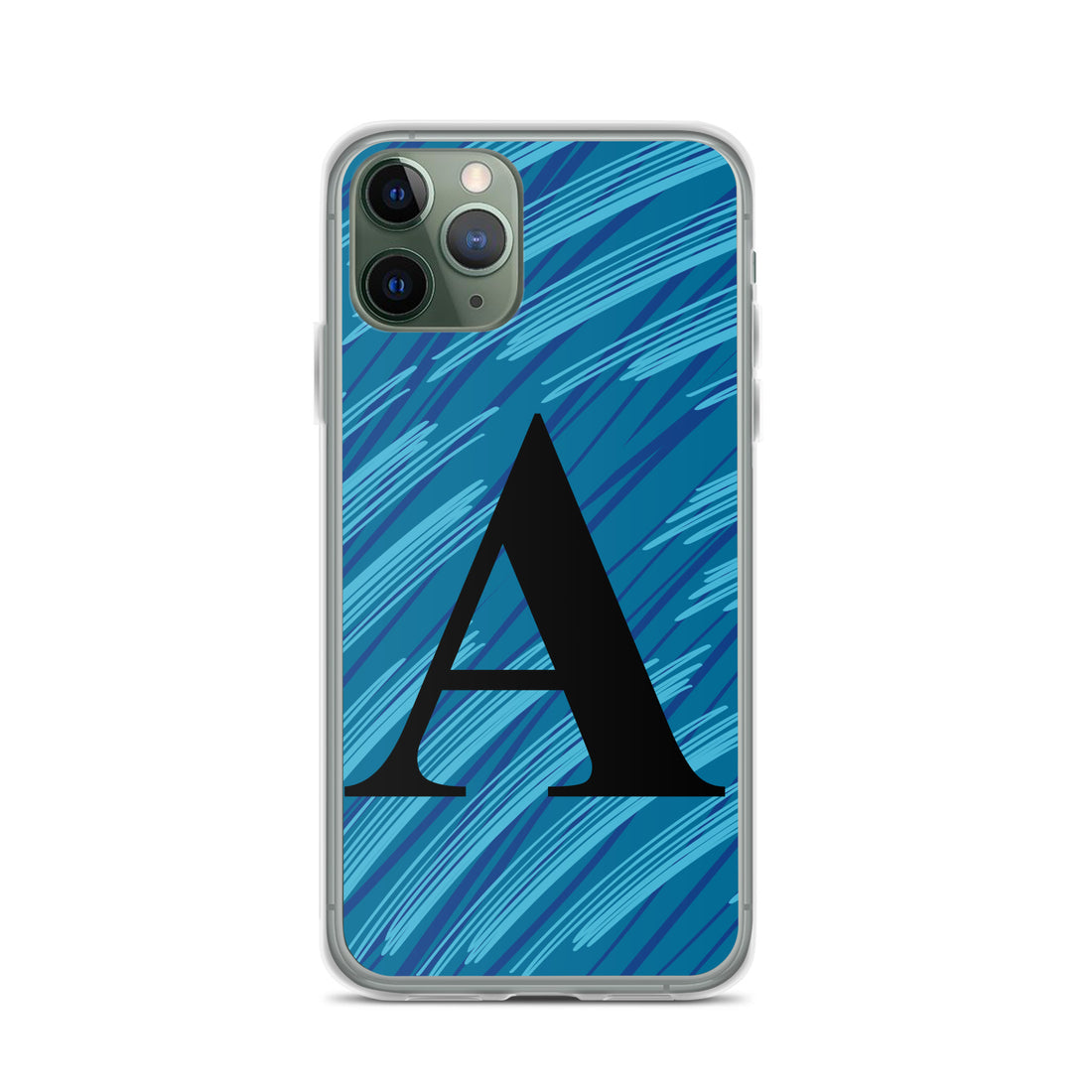A- Light Blue Scratch Clear Case for iPhone®