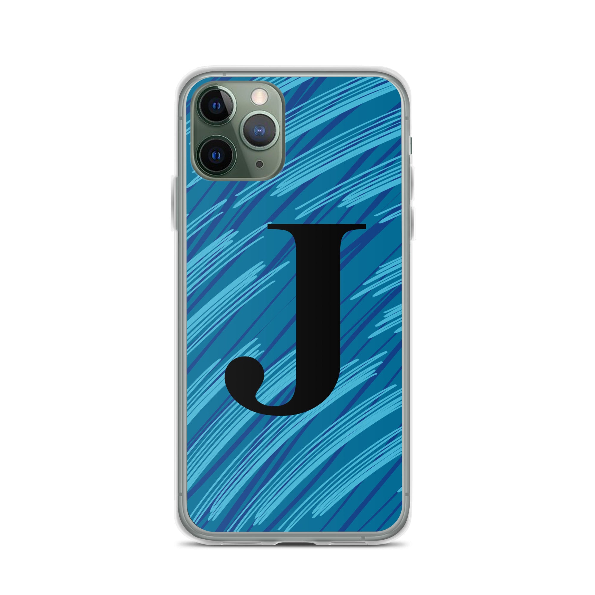 J- Light Blue Scratch Clear Case for iPhone®