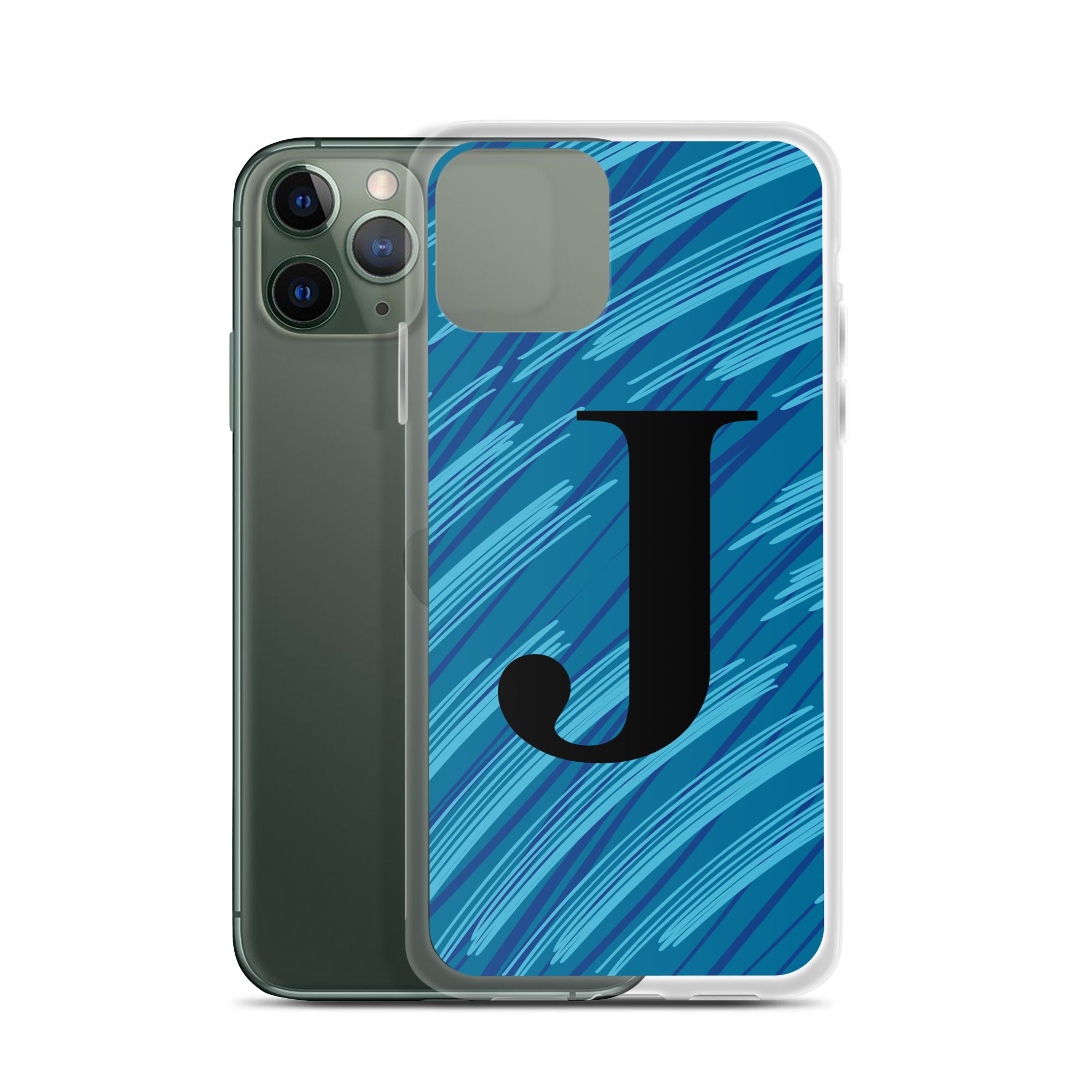 J- Light Blue Scratch Clear Case for iPhone®