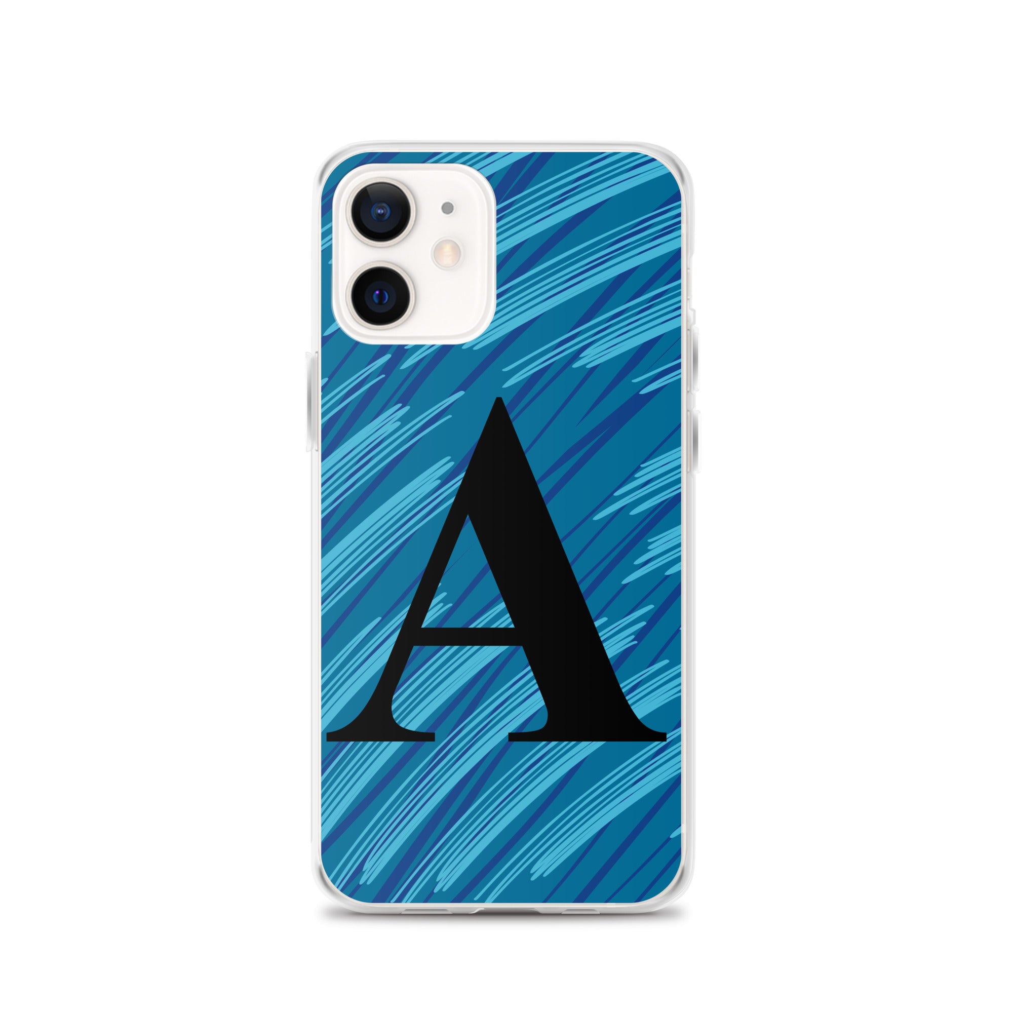 A- Light Blue Scratch Clear Case for iPhone®