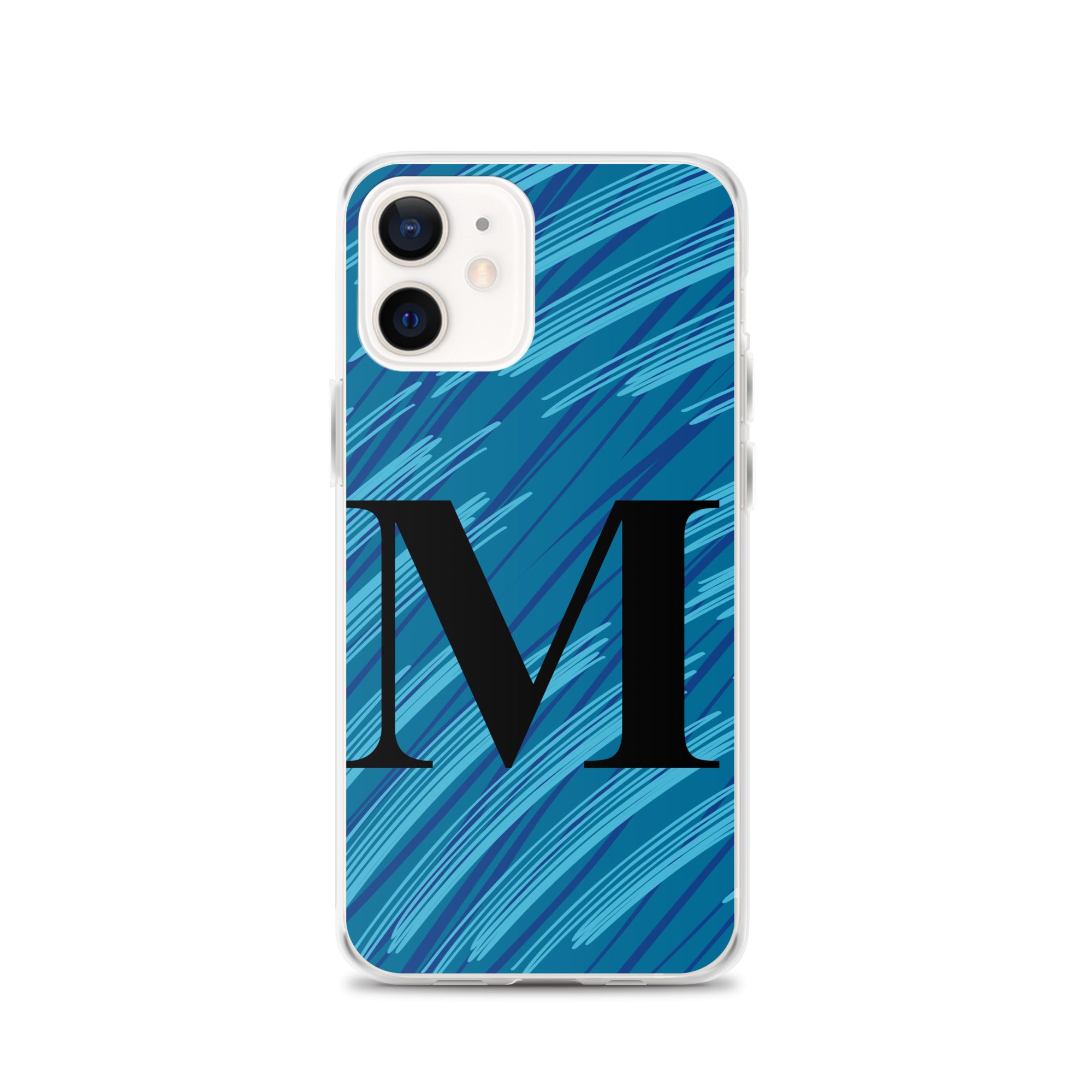 M- Light Blue Scratch Clear Case for iPhone®