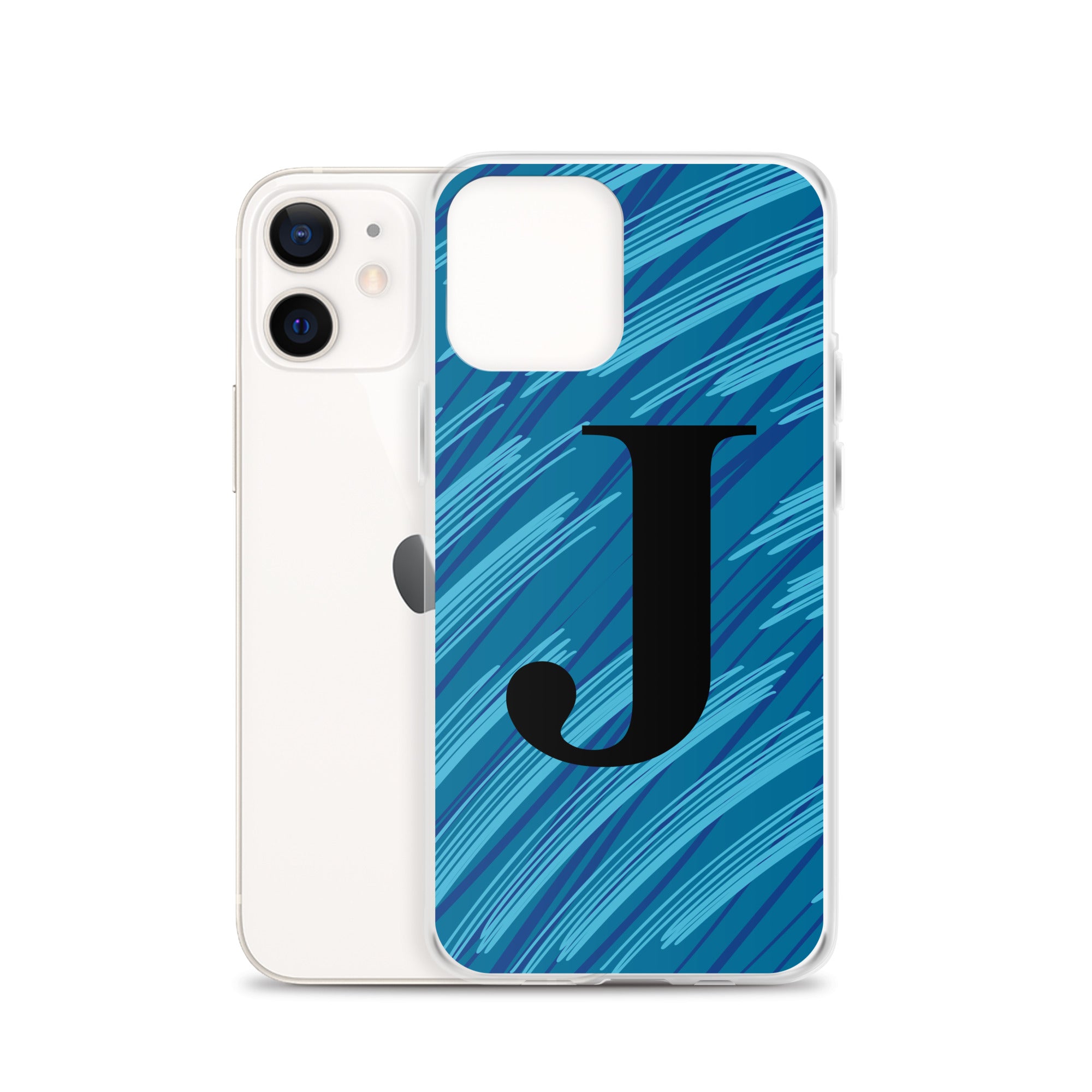 J- Light Blue Scratch Clear Case for iPhone®