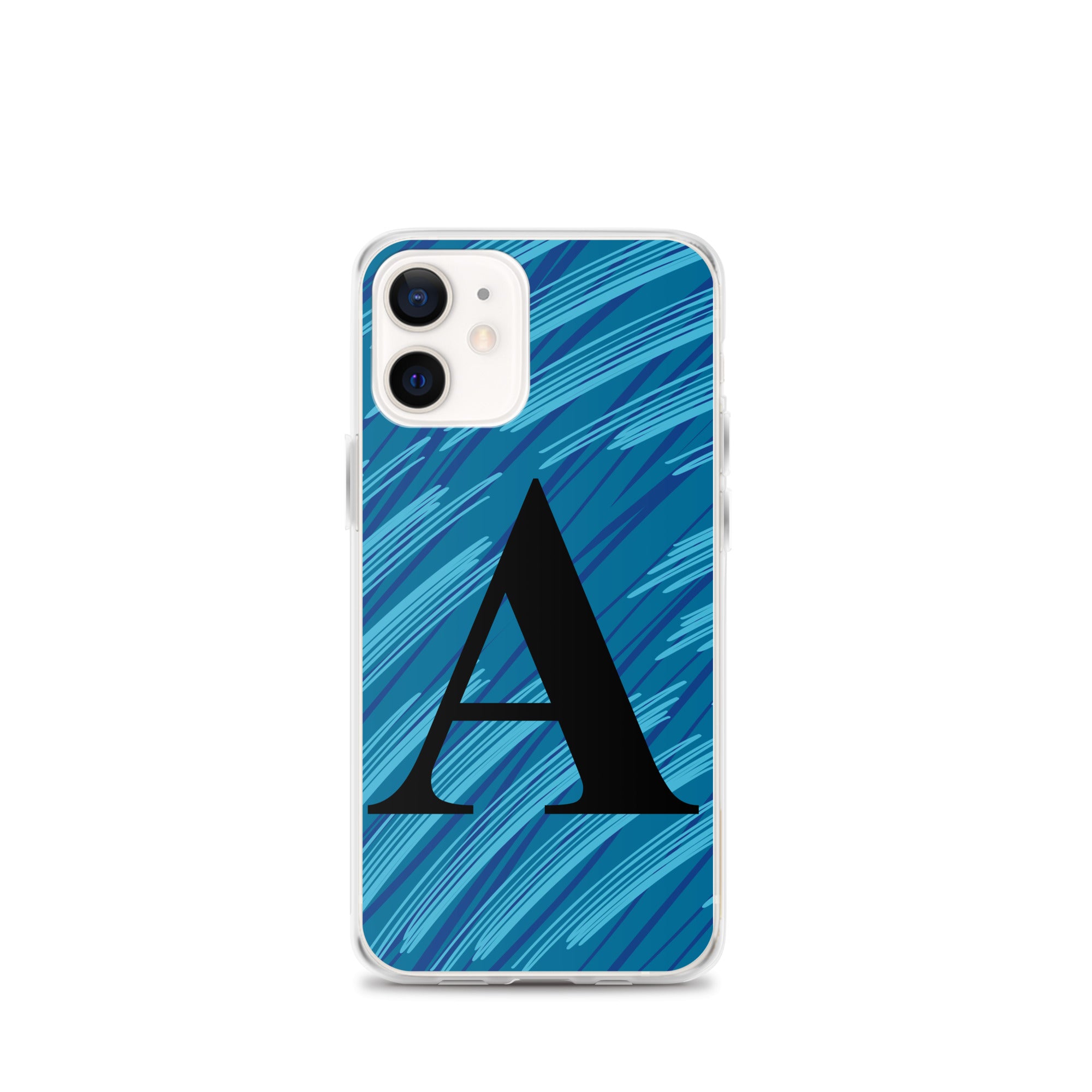 A- Light Blue Scratch Clear Case for iPhone®