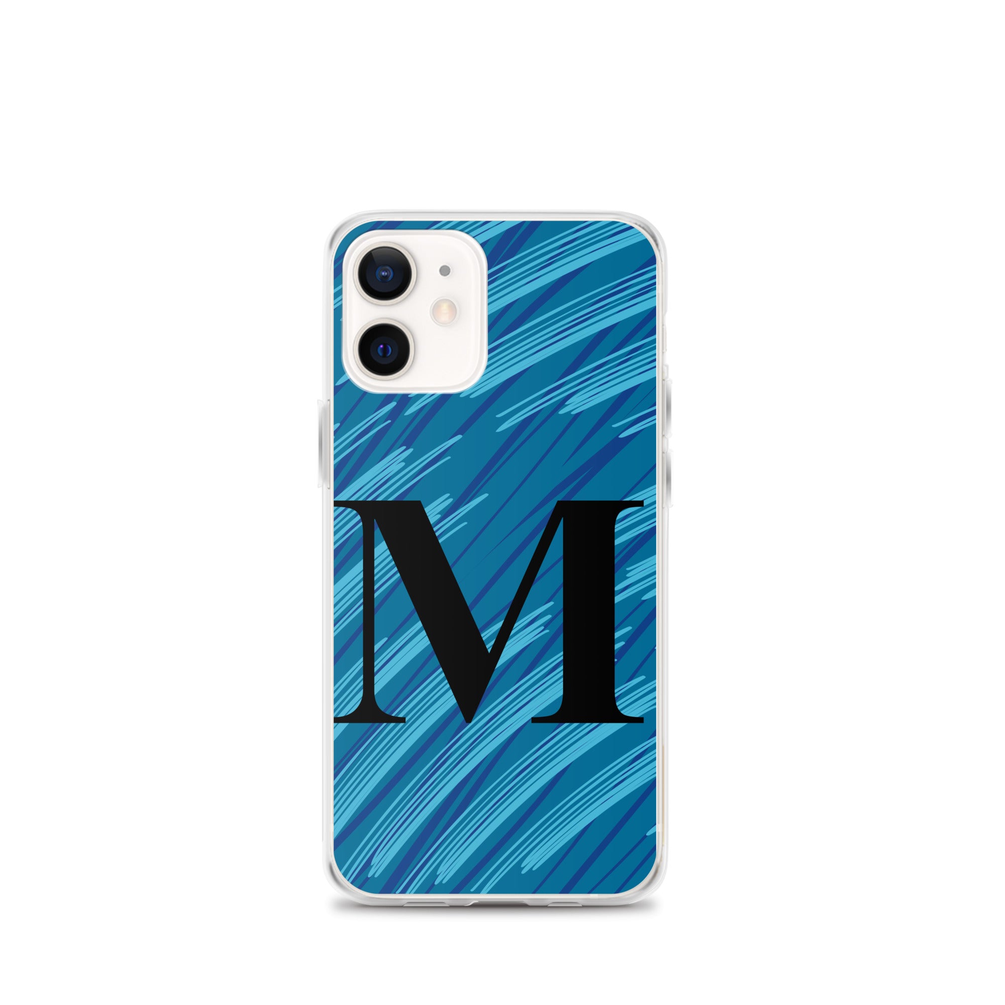 M- Light Blue Scratch Clear Case for iPhone®