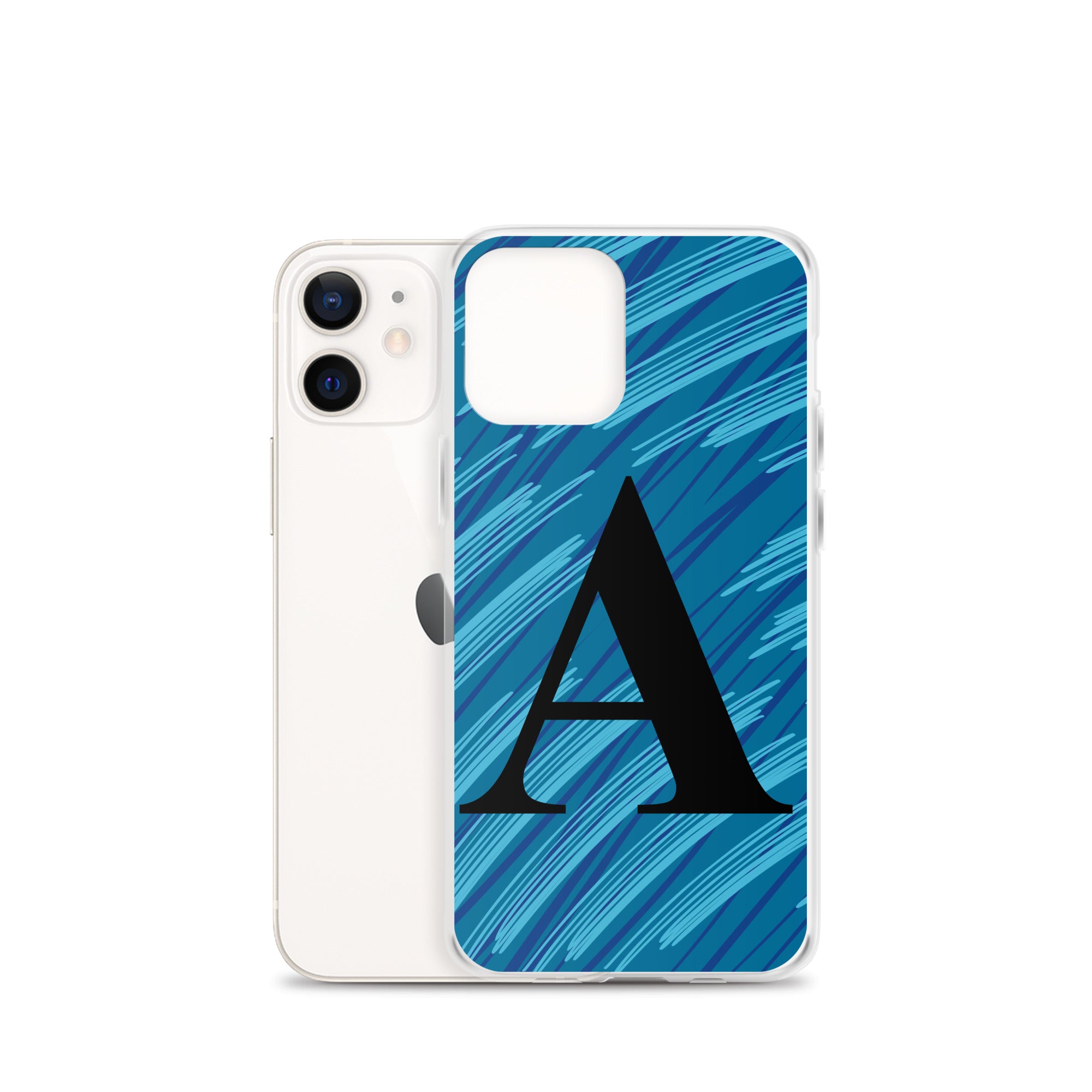 A- Light Blue Scratch Clear Case for iPhone®