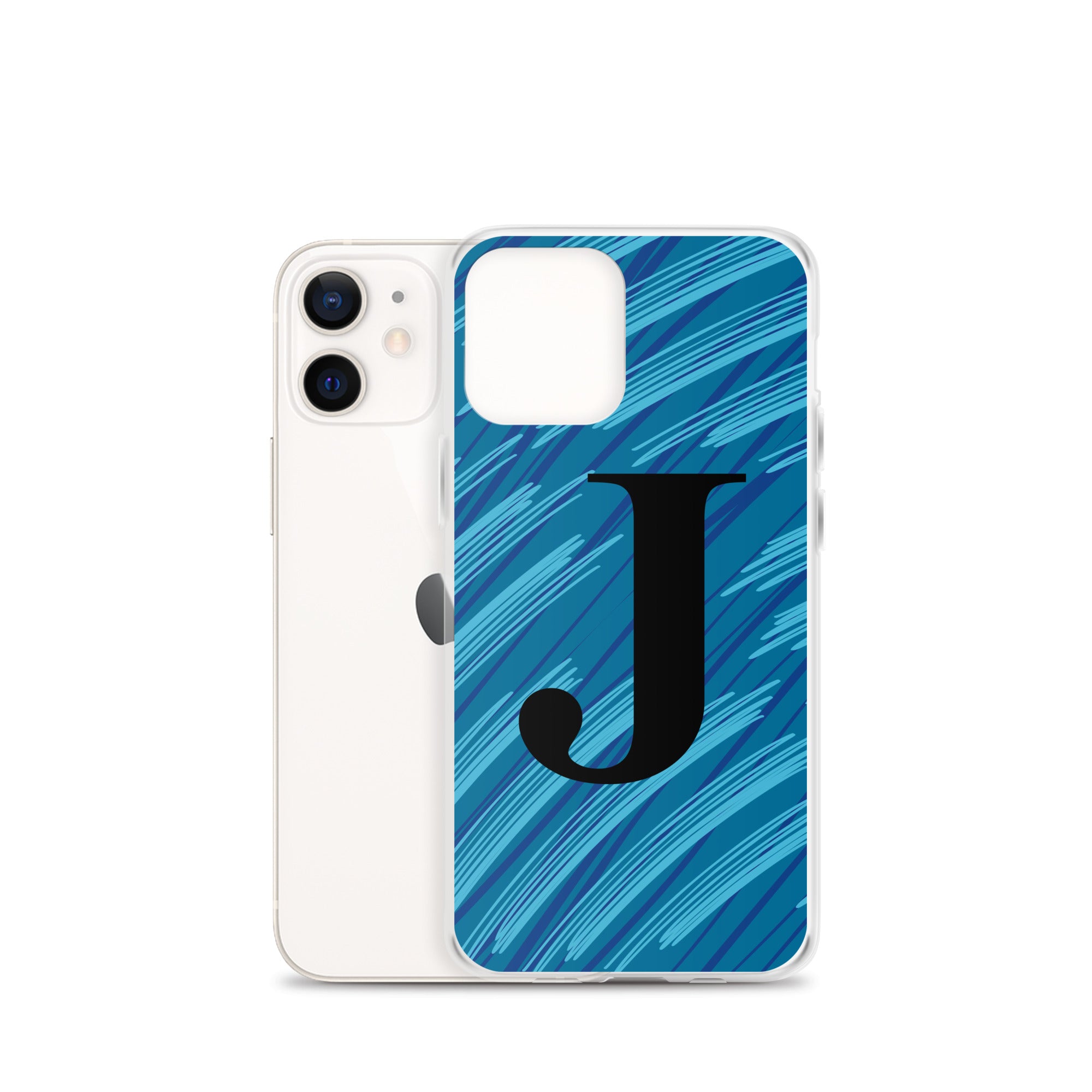J- Light Blue Scratch Clear Case for iPhone®