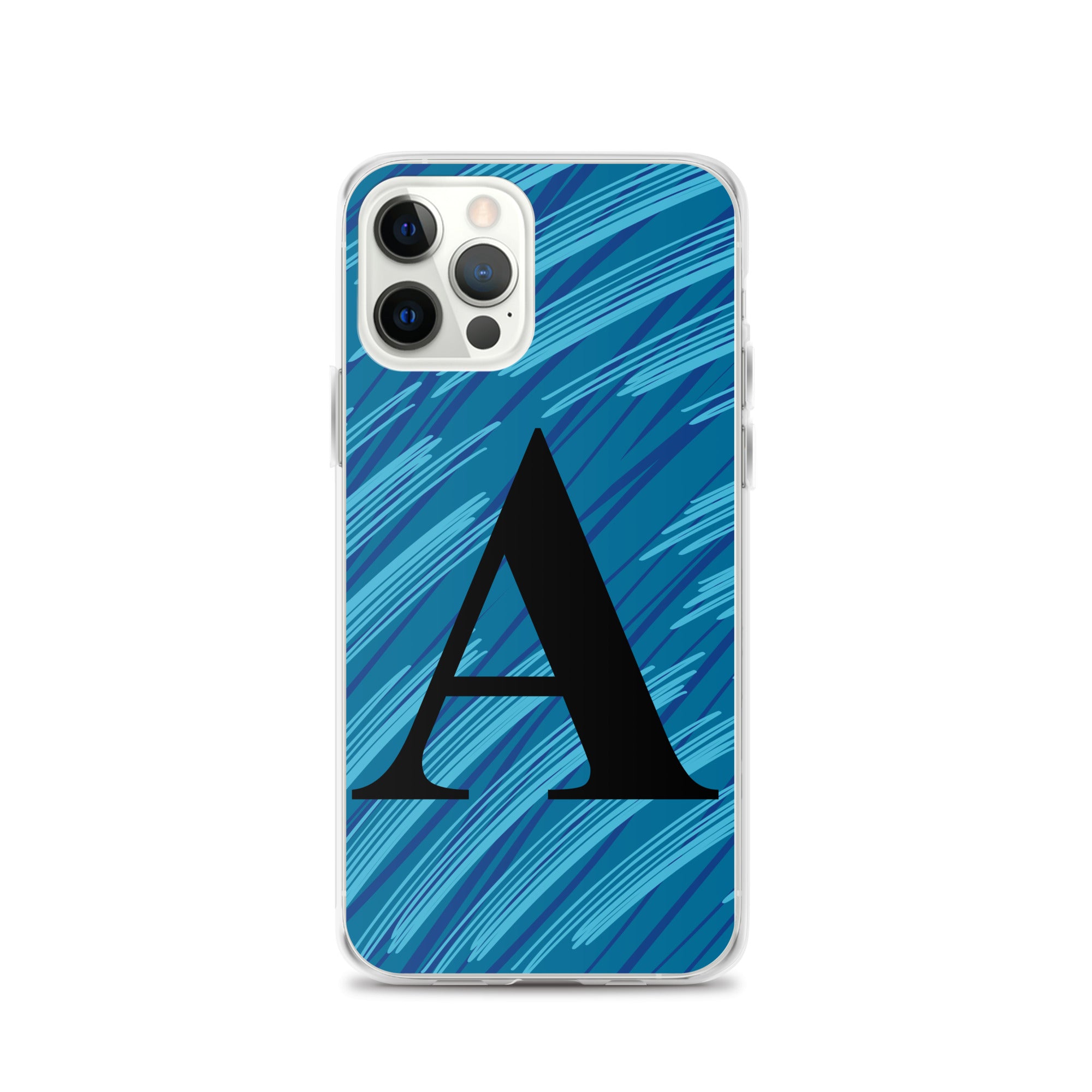 A- Light Blue Scratch Clear Case for iPhone®