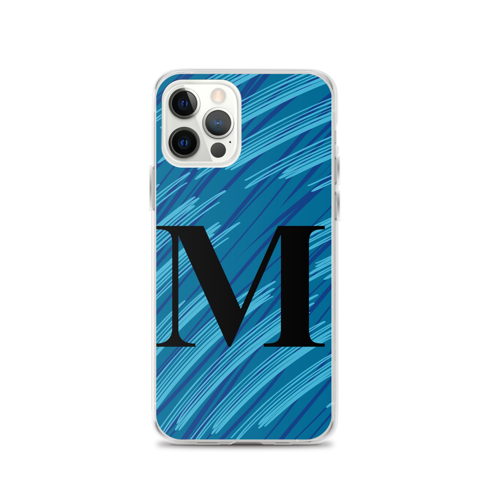M- Light Blue Scratch Clear Case for iPhone®