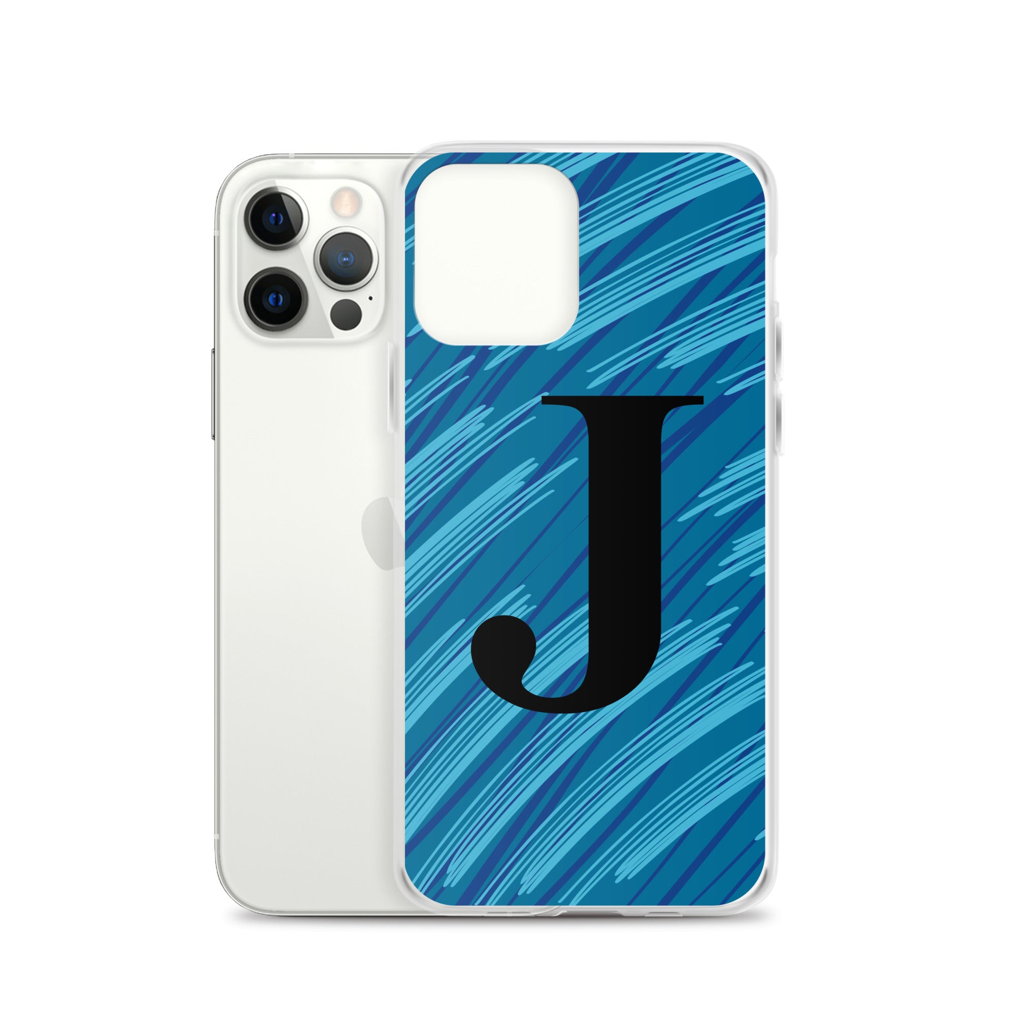 J- Light Blue Scratch Clear Case for iPhone®
