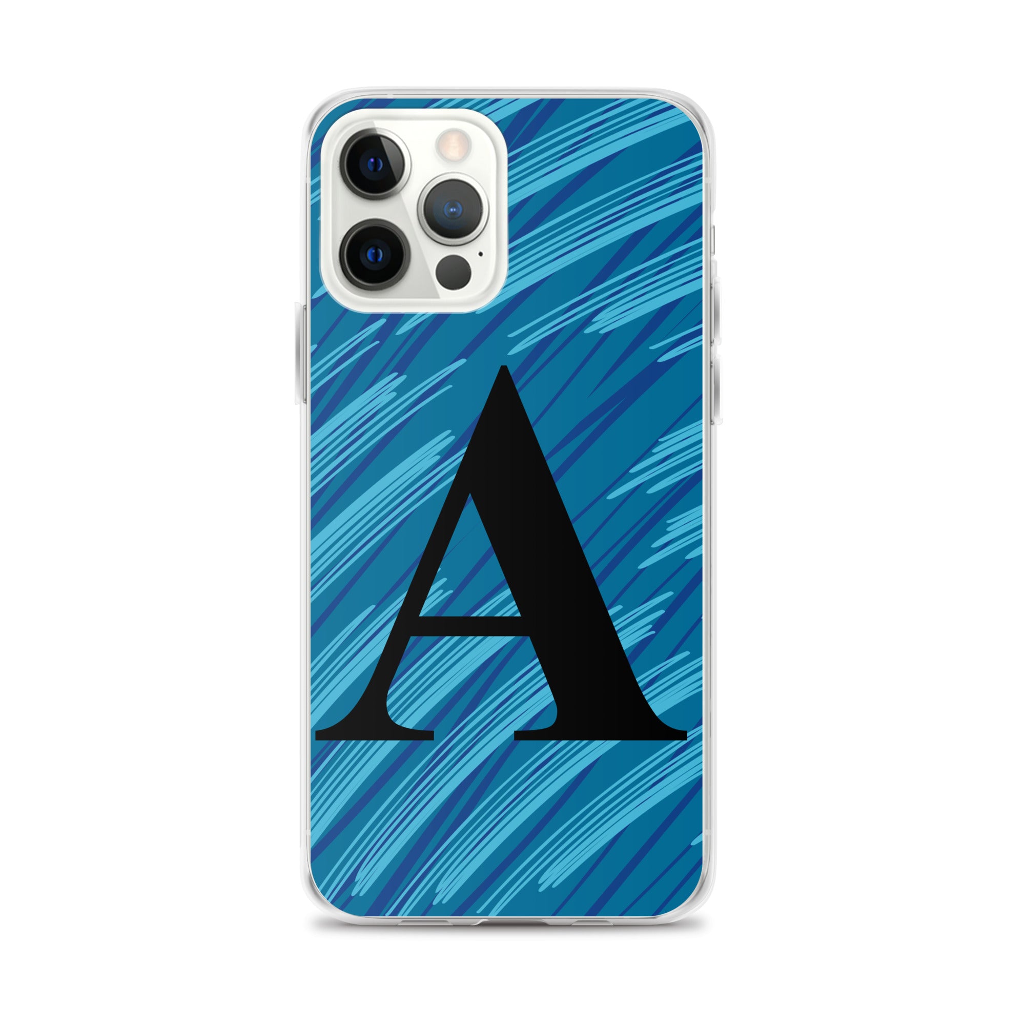 A- Light Blue Scratch Clear Case for iPhone®