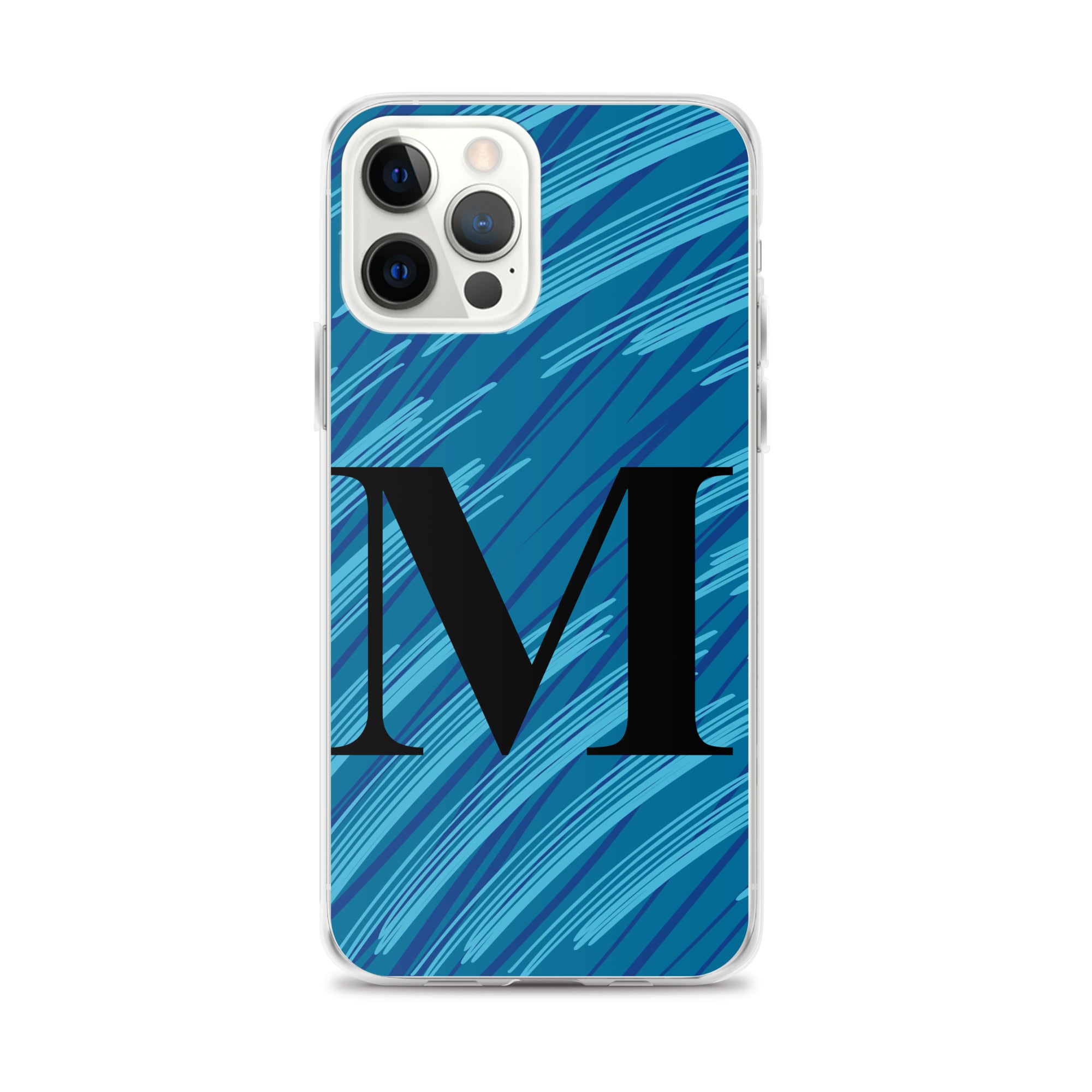 M- Light Blue Scratch Clear Case for iPhone®