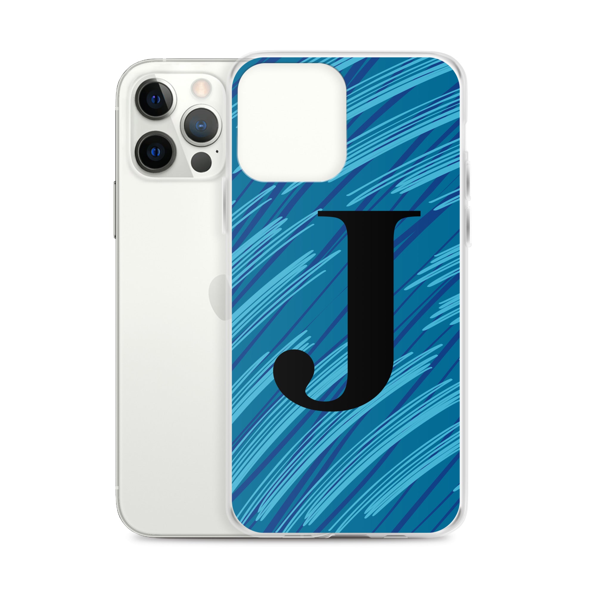 J- Light Blue Scratch Clear Case for iPhone®