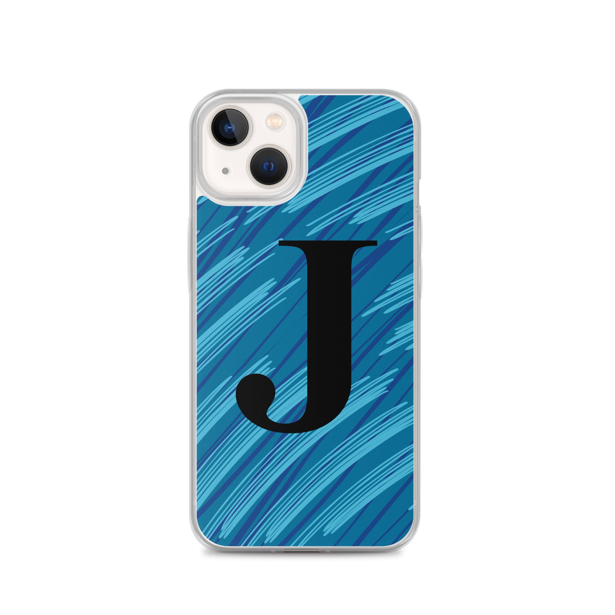 J- Light Blue Scratch Clear Case for iPhone®
