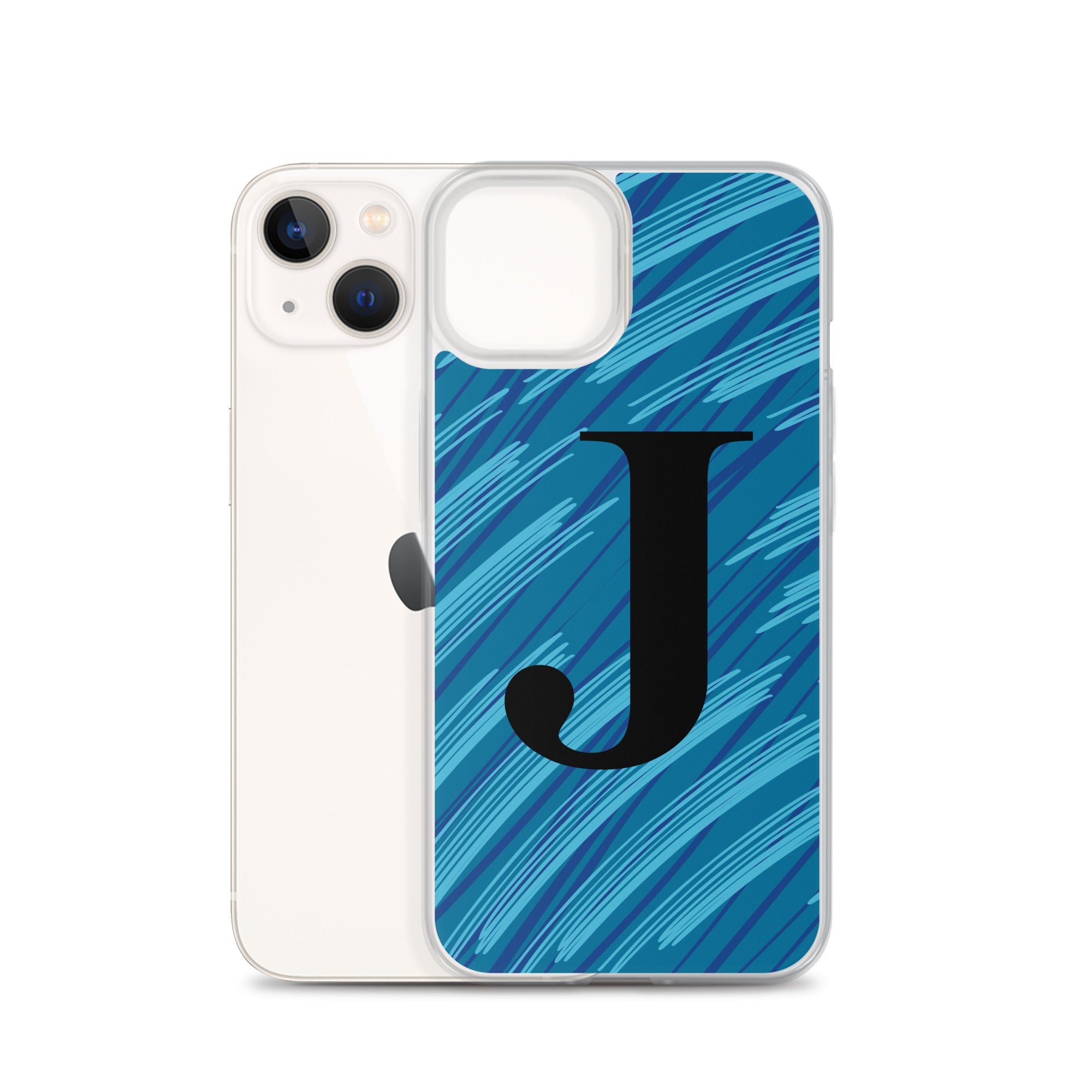 J- Light Blue Scratch Clear Case for iPhone®