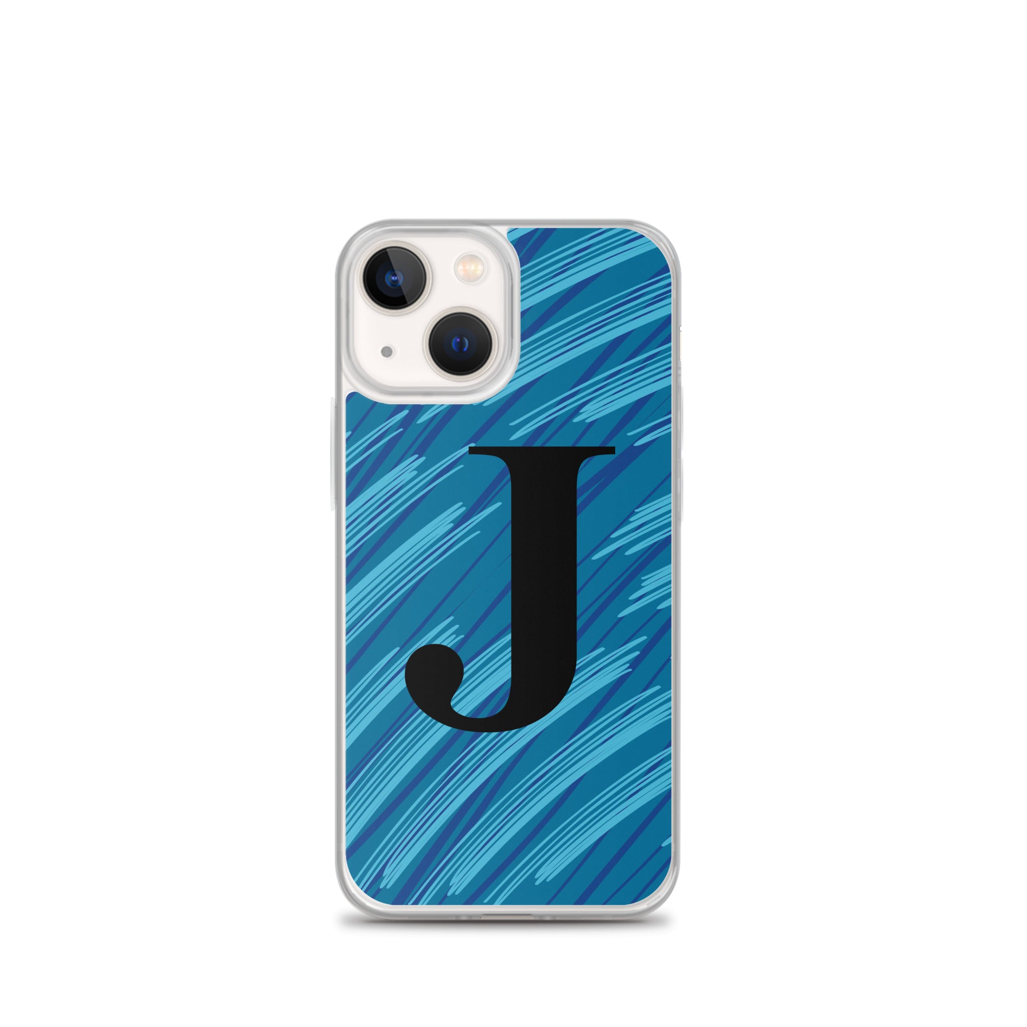 J- Light Blue Scratch Clear Case for iPhone®