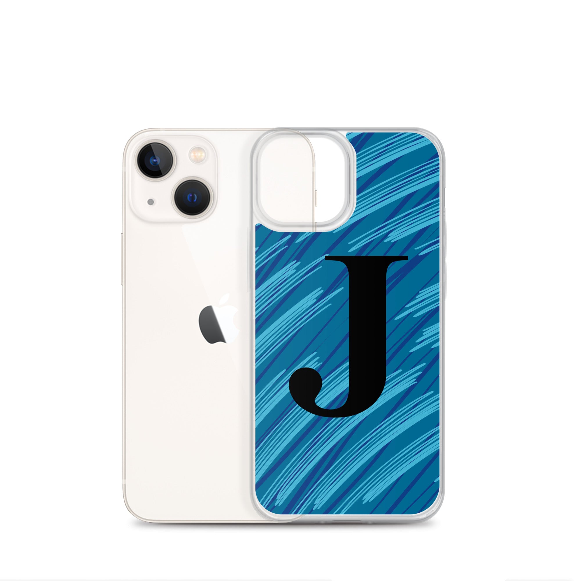 J- Light Blue Scratch Clear Case for iPhone®