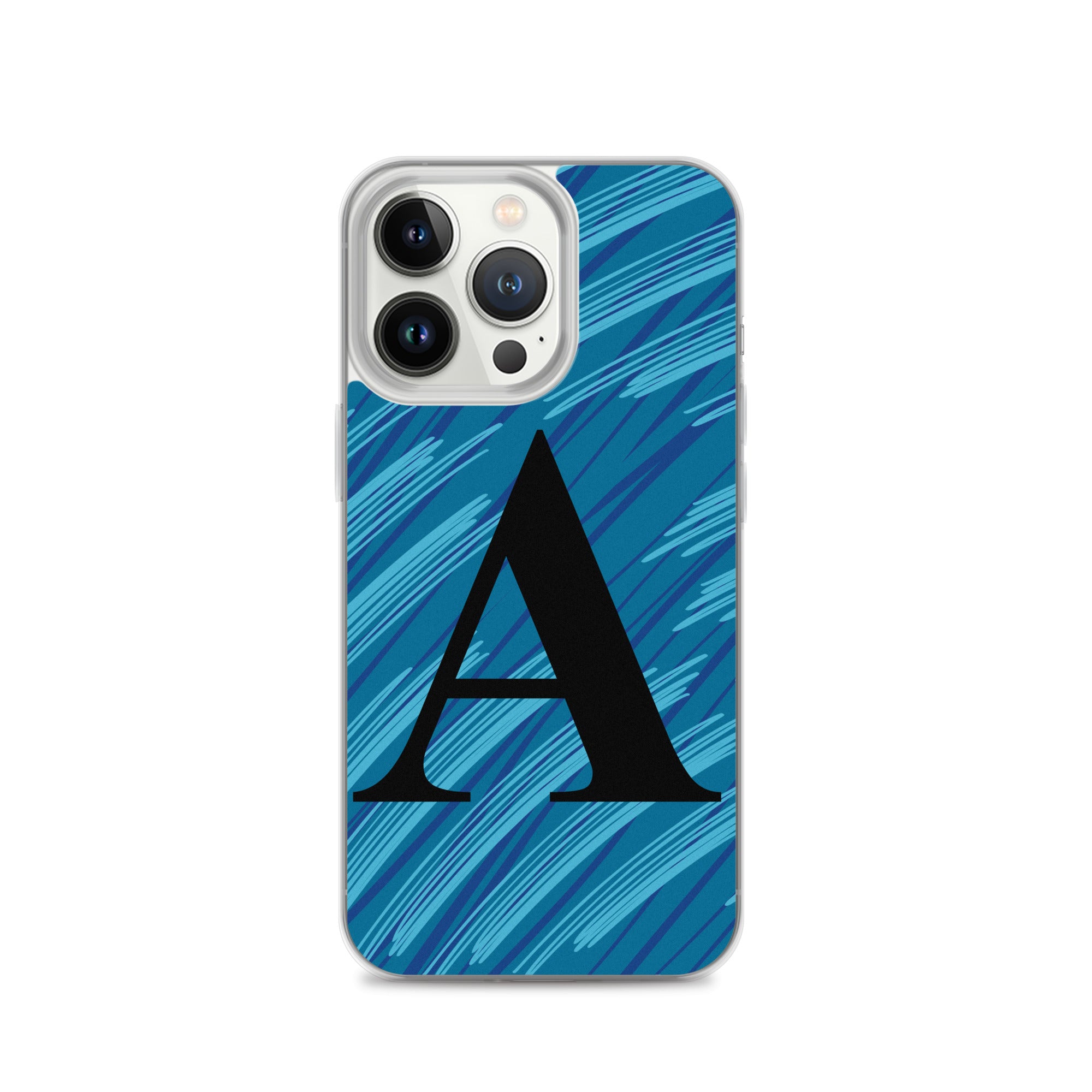 A- Light Blue Scratch Clear Case for iPhone®