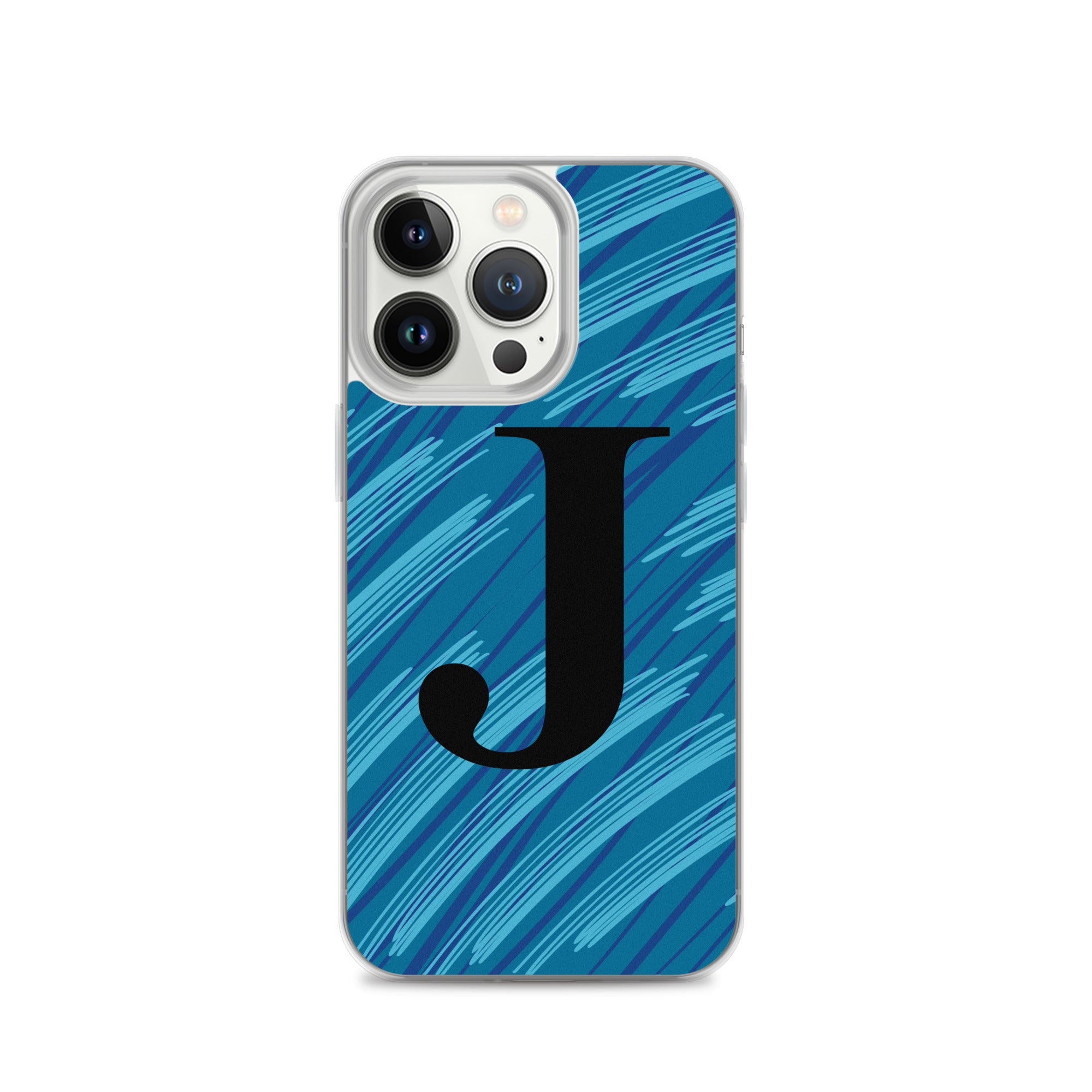 J- Light Blue Scratch Clear Case for iPhone®