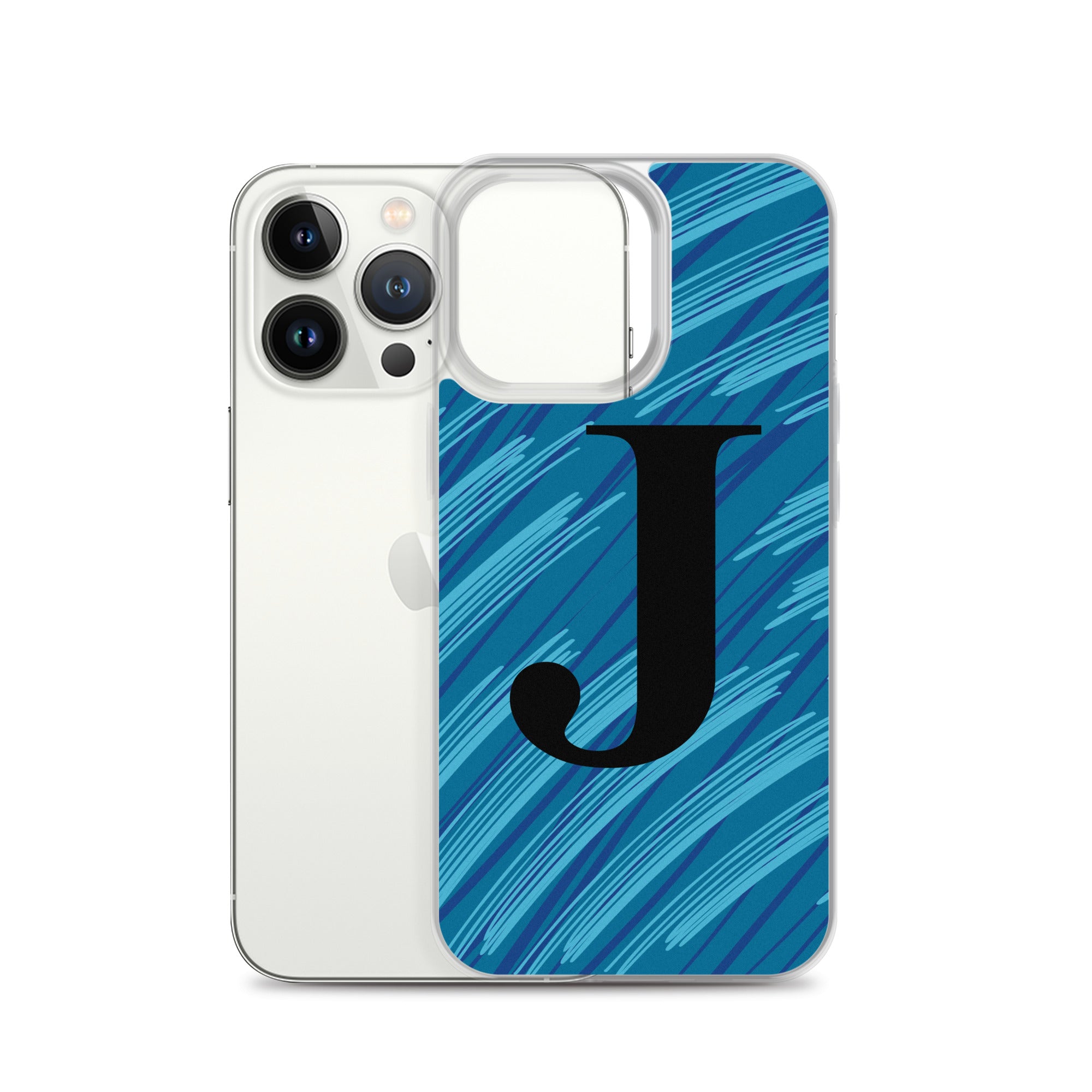 J- Light Blue Scratch Clear Case for iPhone®