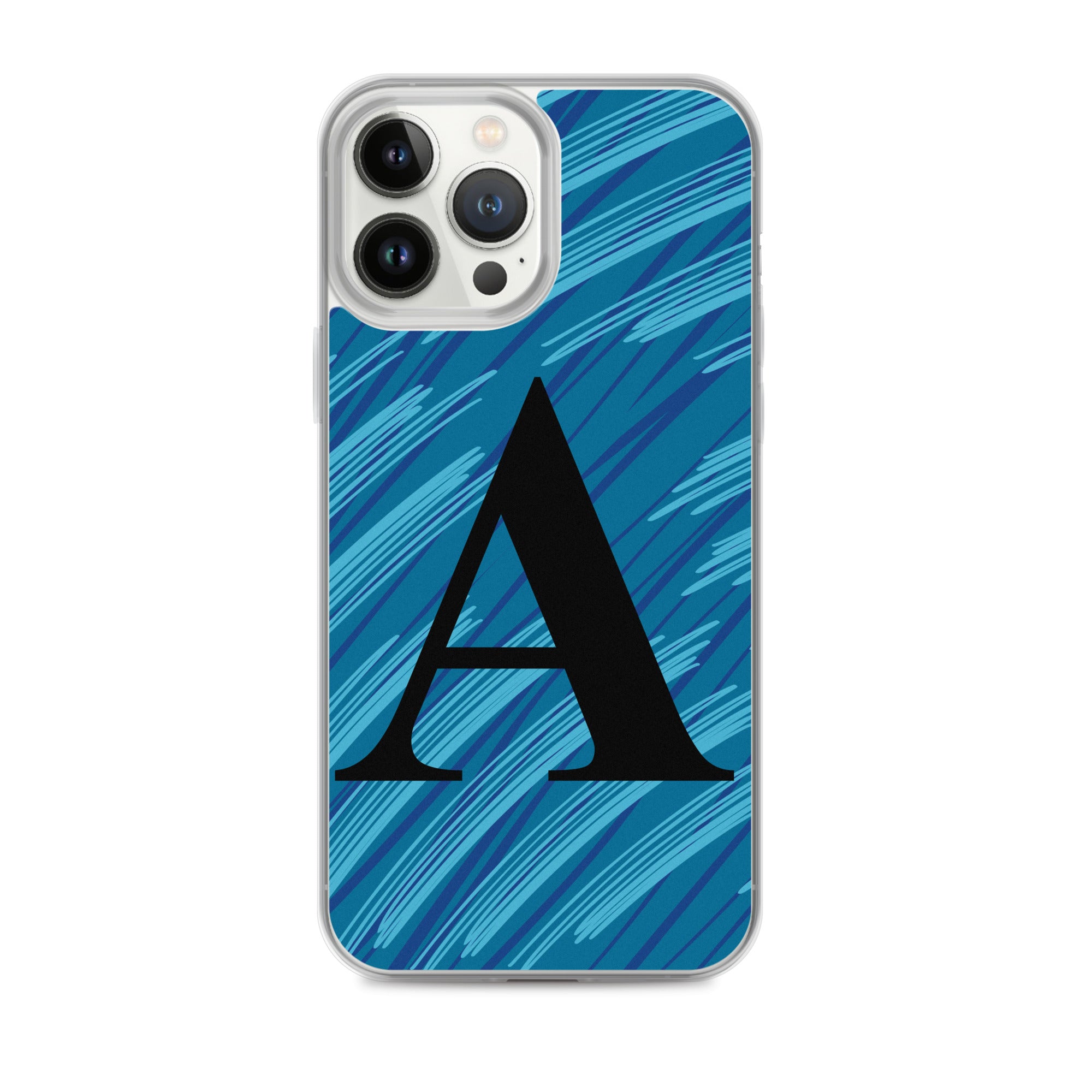 A- Light Blue Scratch Clear Case for iPhone®