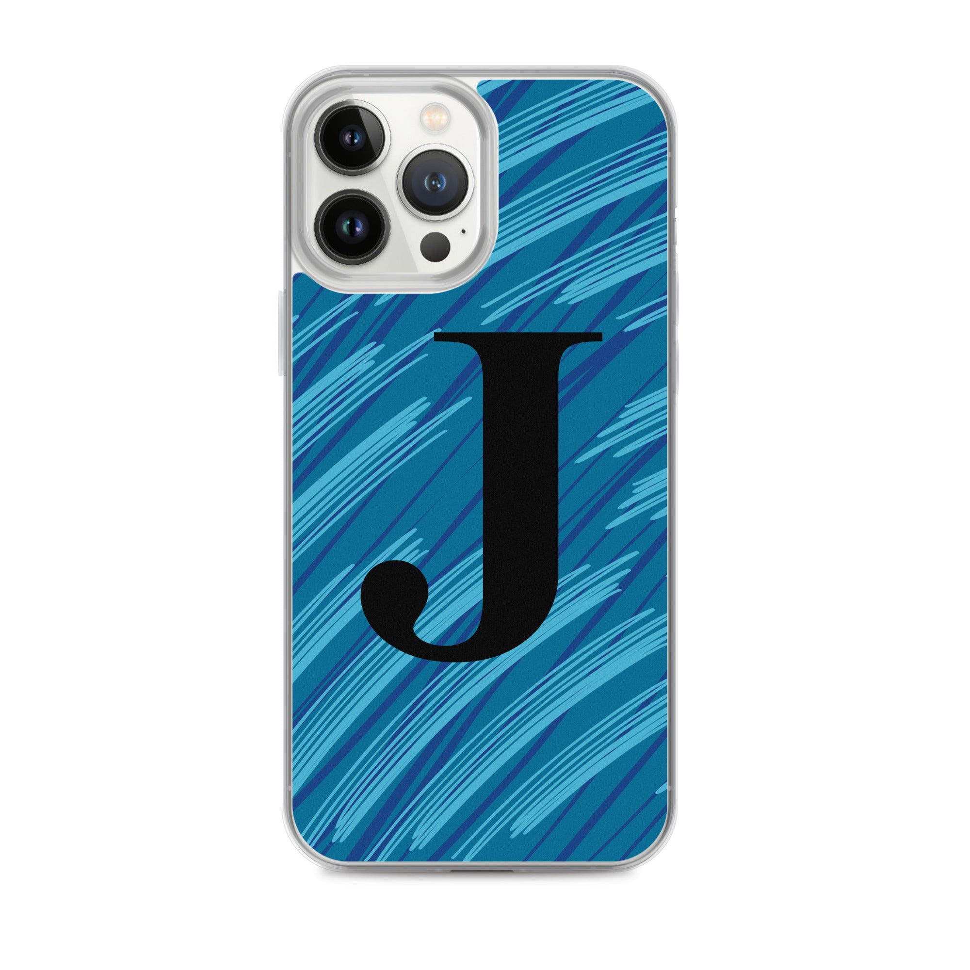 J- Light Blue Scratch Clear Case for iPhone®