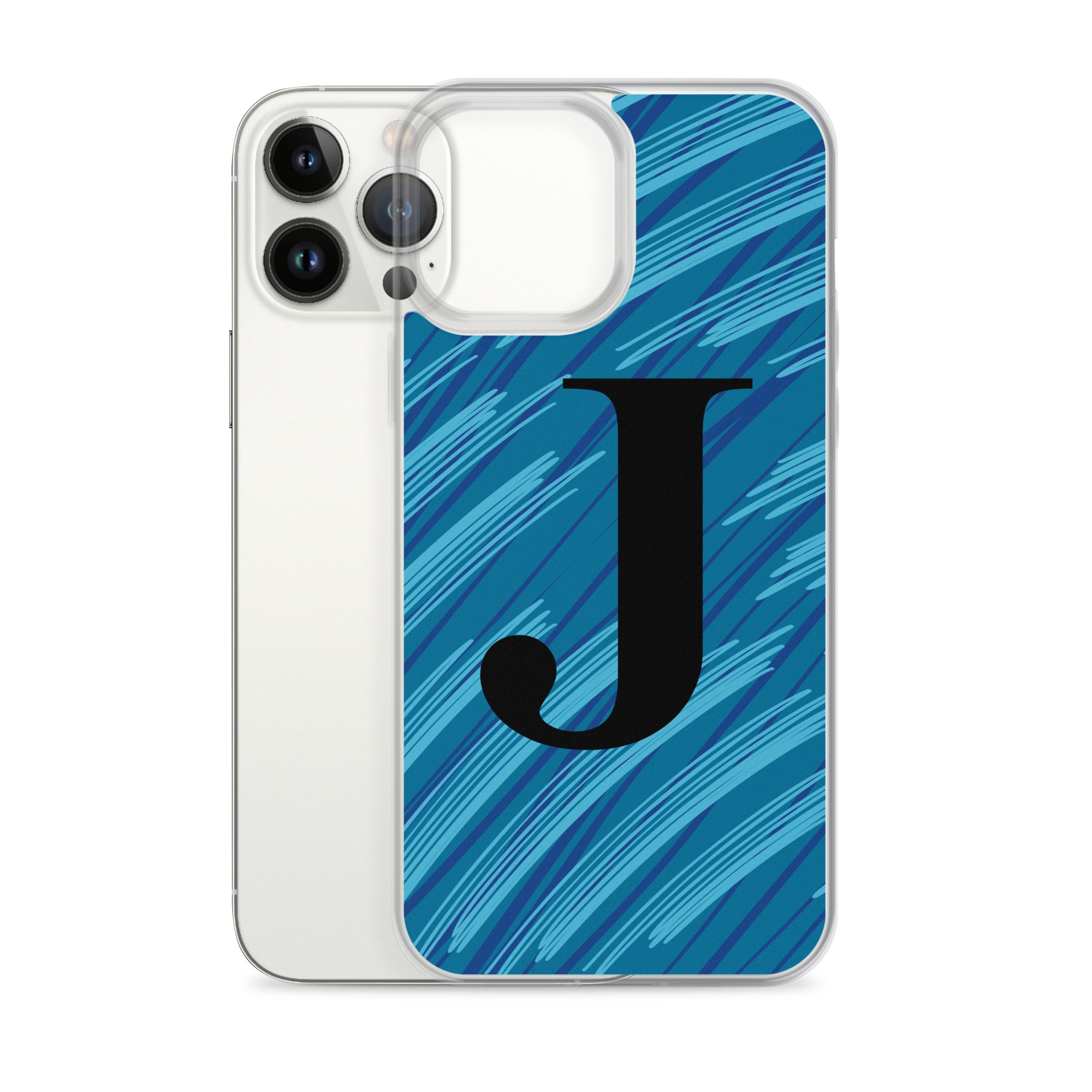 J- Light Blue Scratch Clear Case for iPhone®